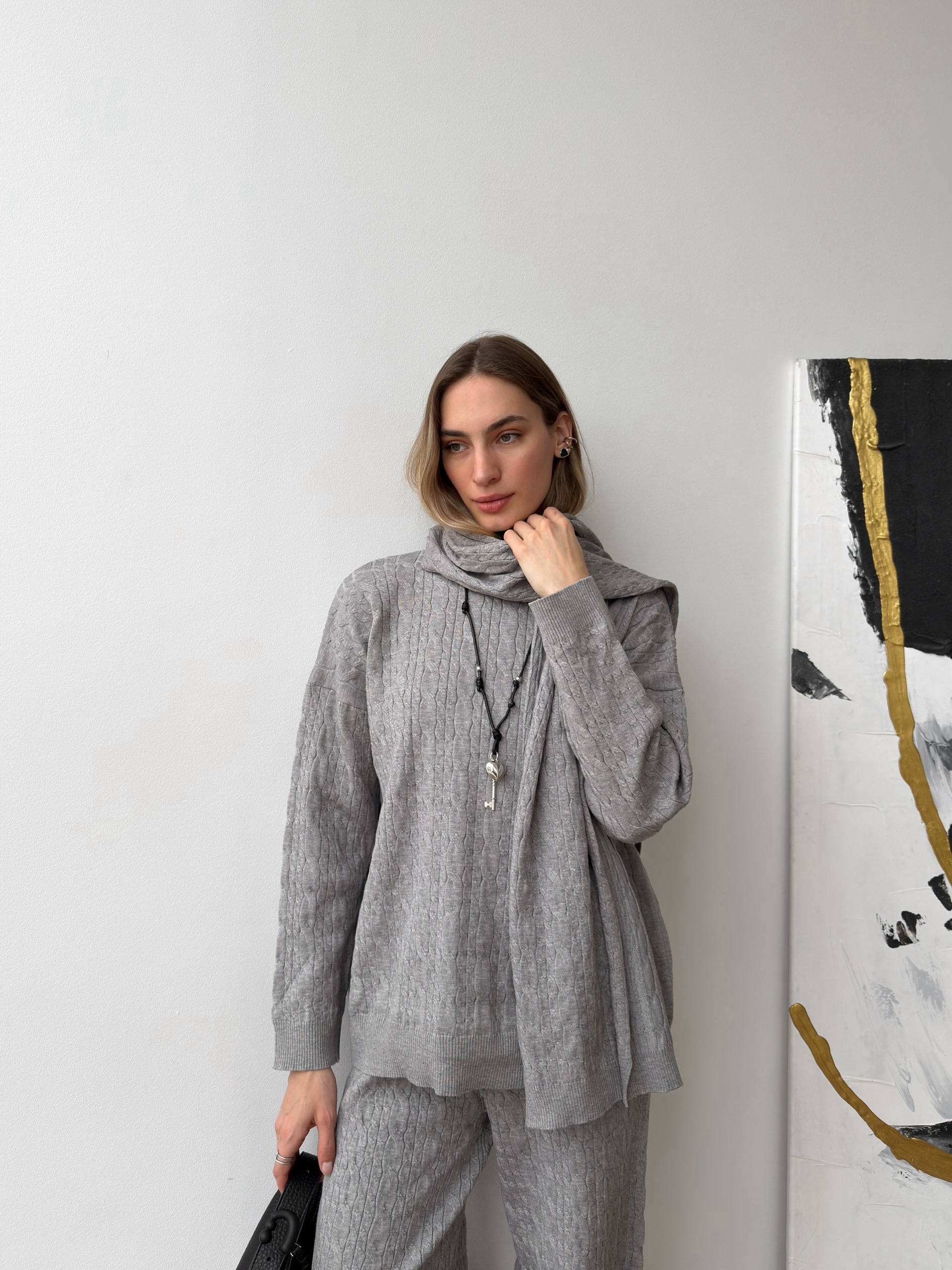 Костюм трикотаж routiine с шарфом