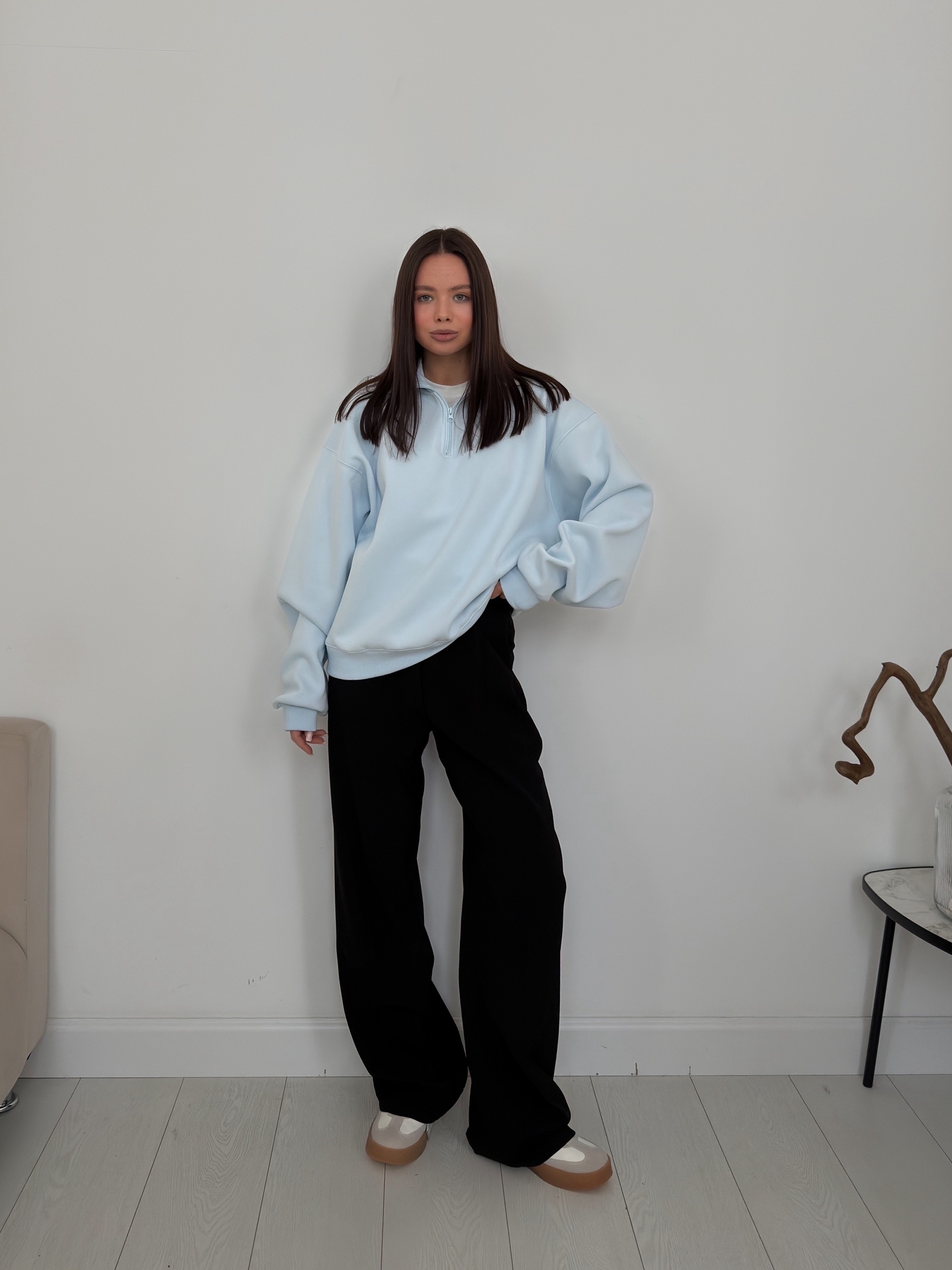 Свитшот 33Code 908 ворот на молнии флис