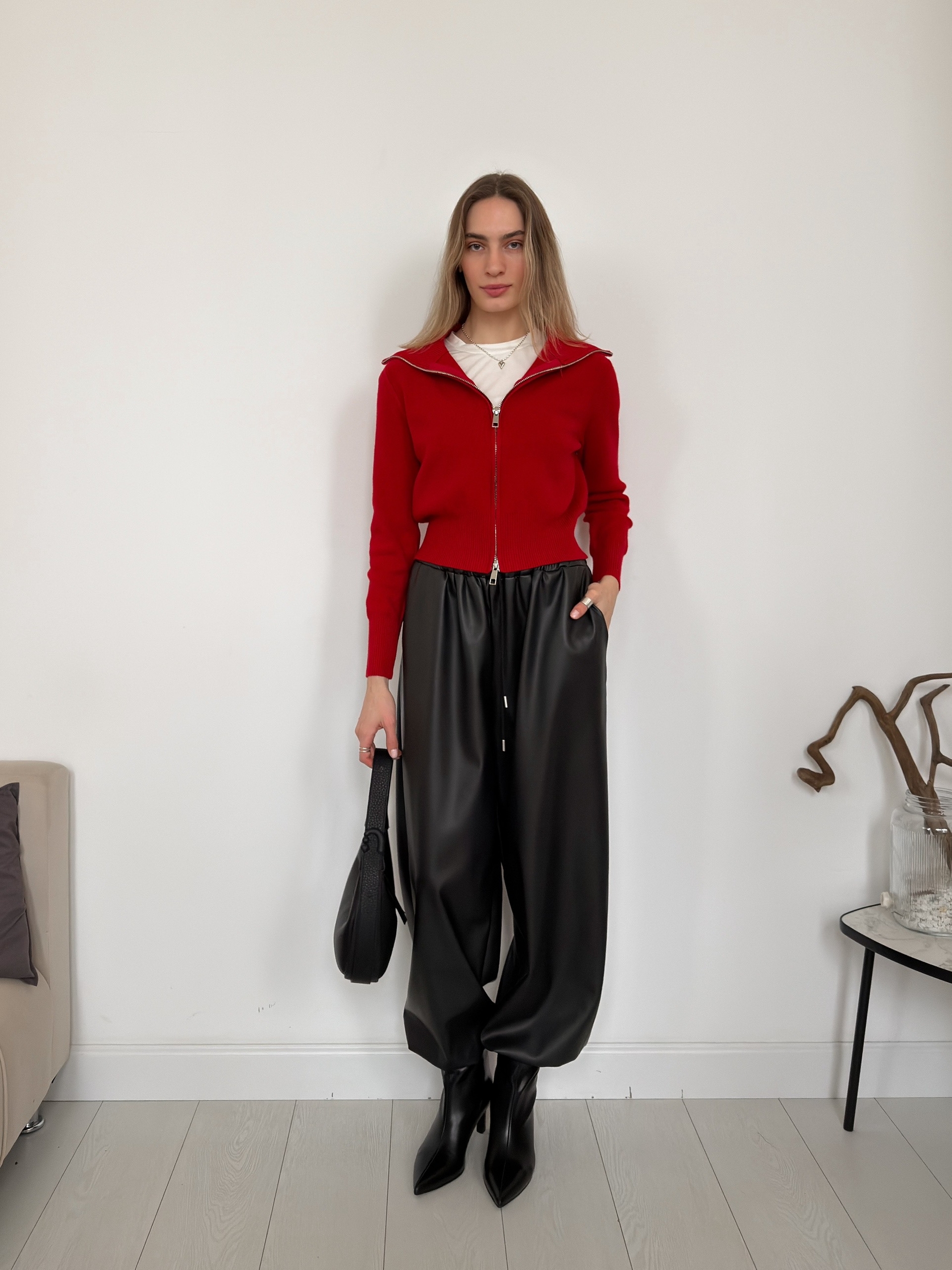 Джемпер на молнии низ рубчик