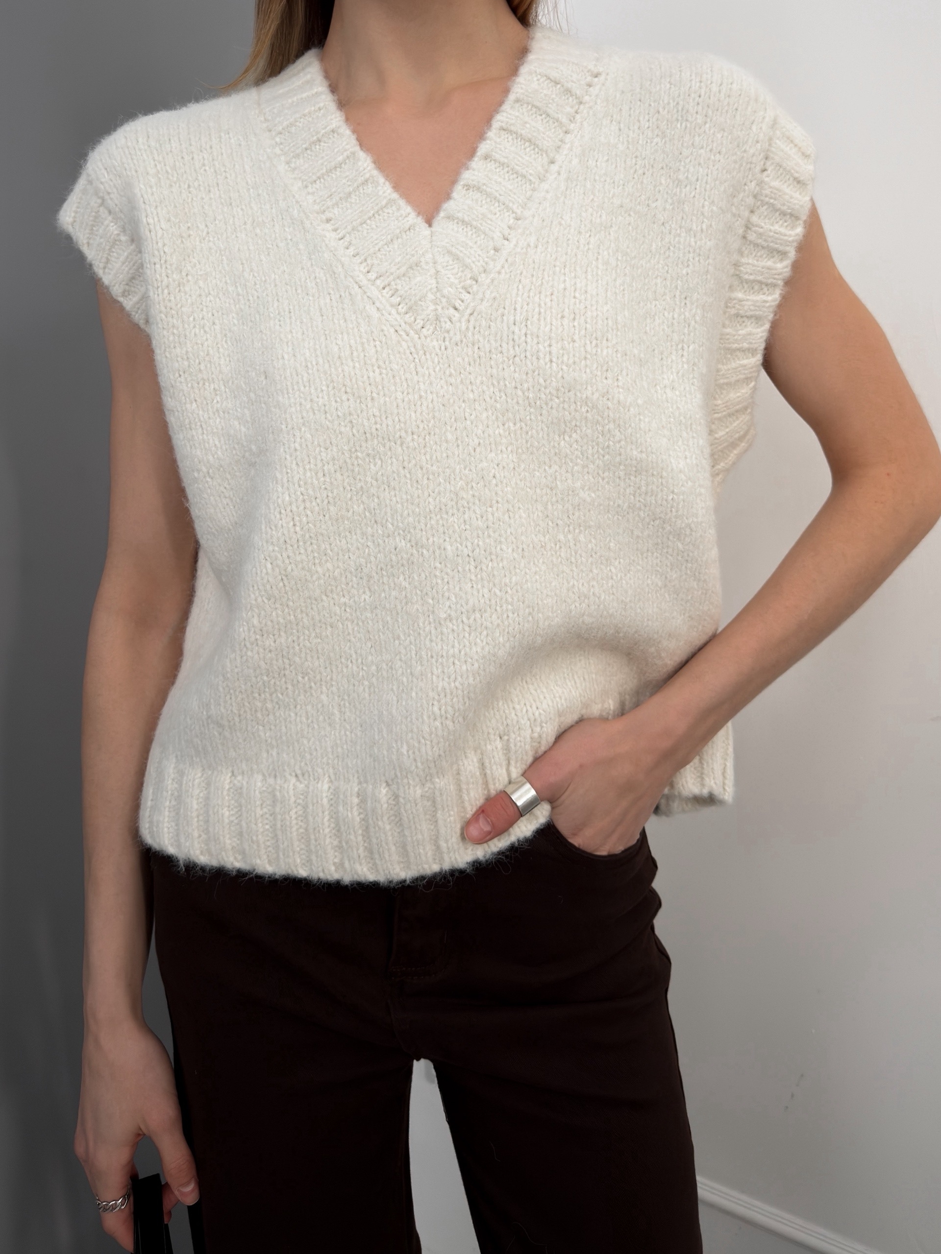 Жилетка Jiaohan М1255 крупная вязка