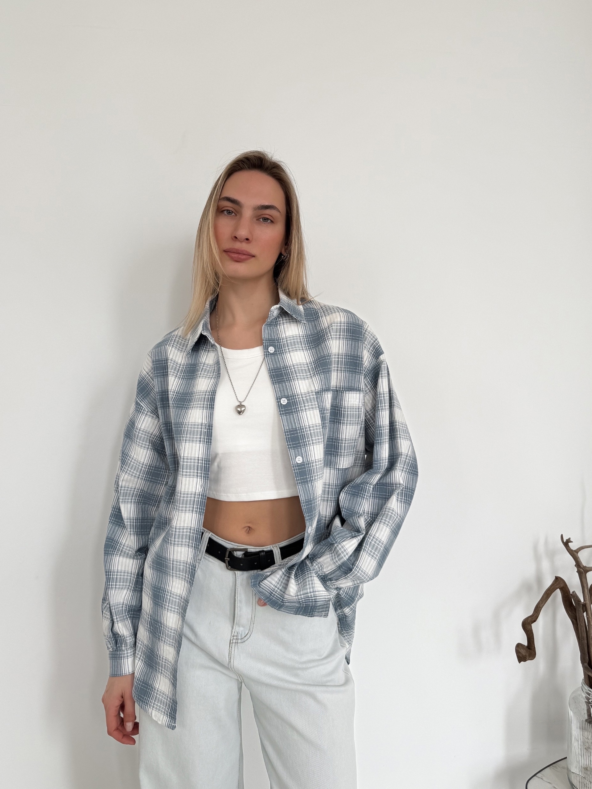 Рубашка LanLan 85013 клетка