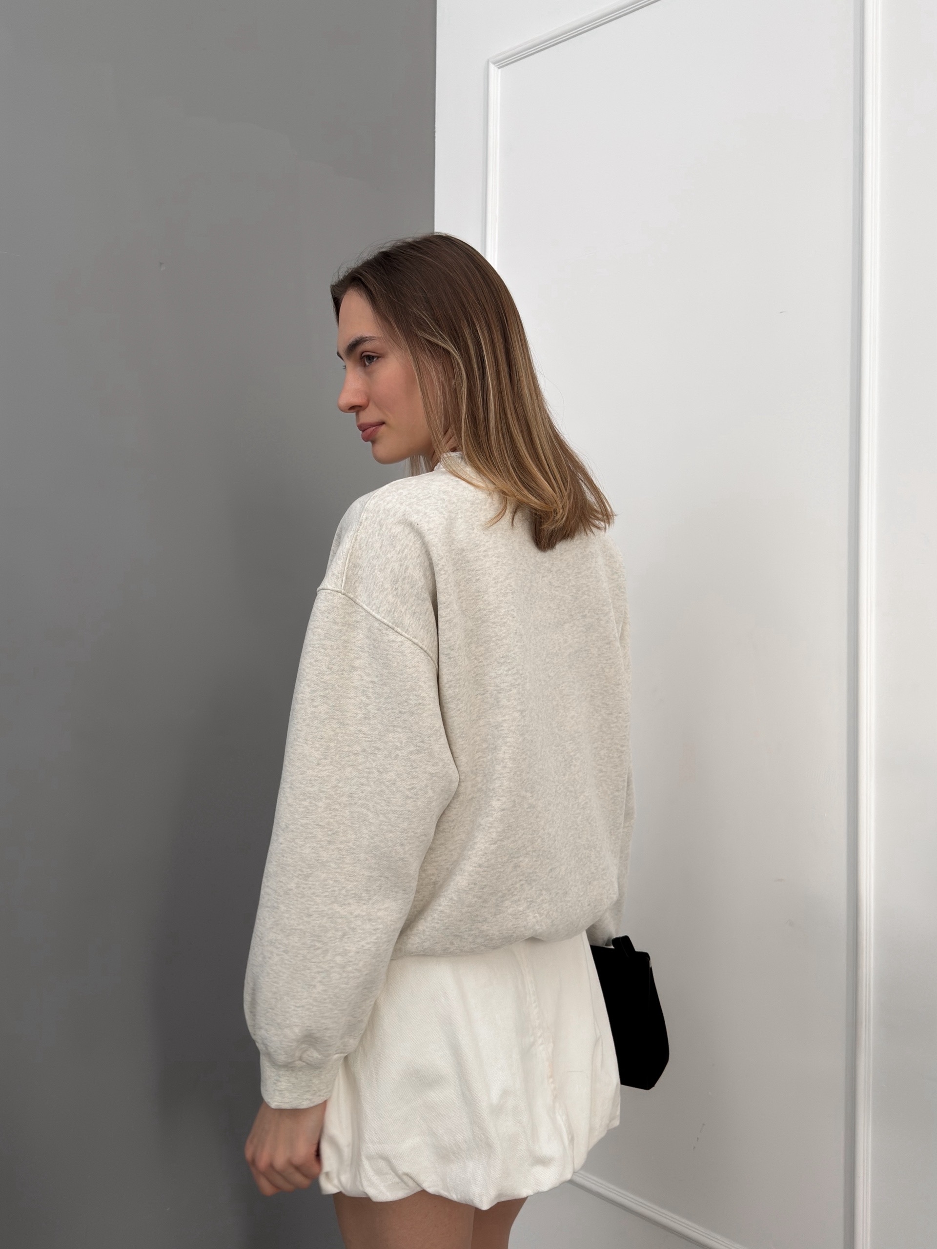 Свитшот 498 Aurora флис кружево на вороте