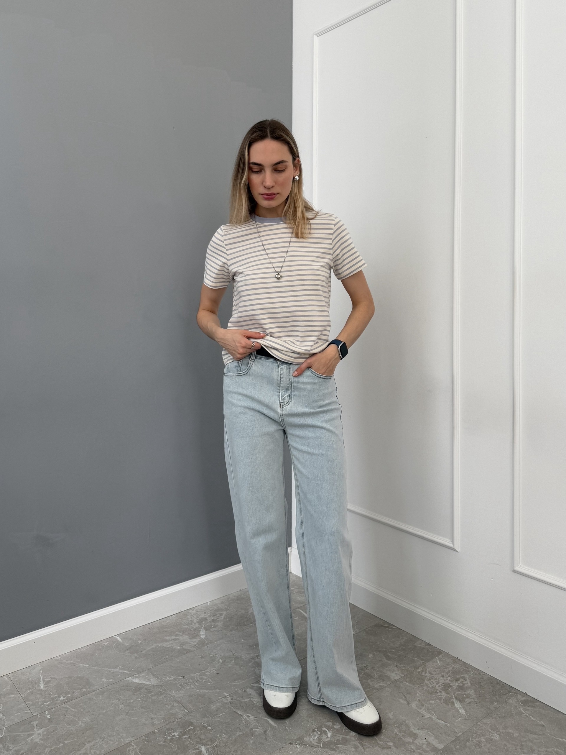 Футболка A.Studio 8355 в полоску