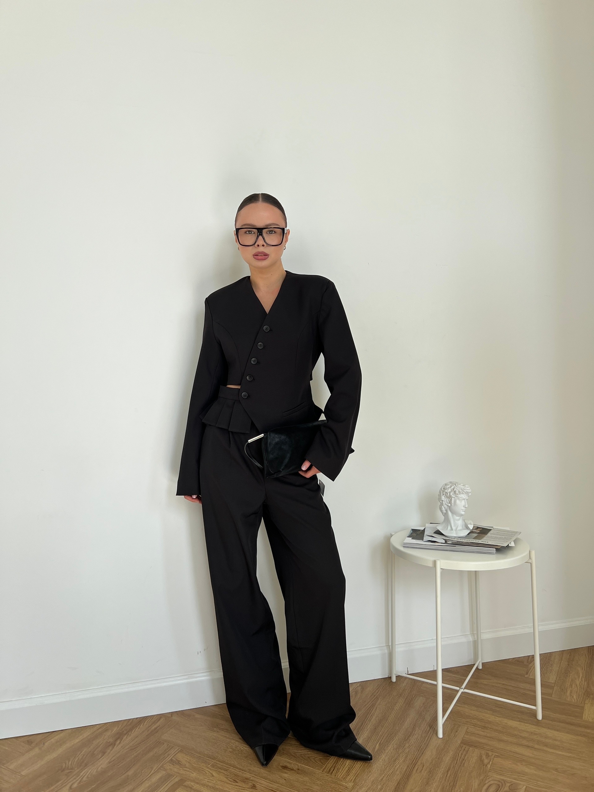 Костюм Di Moda 147 жакет с баской+брюки