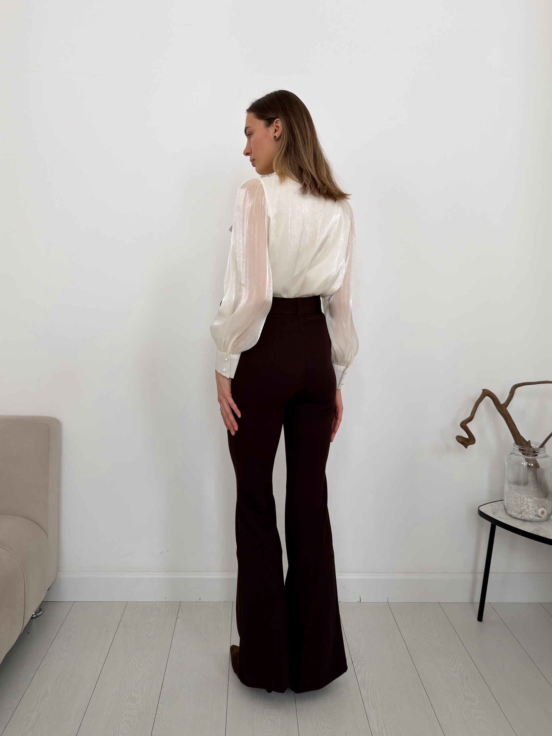 Блуза К33 683 перламутр пуговки жемчуг