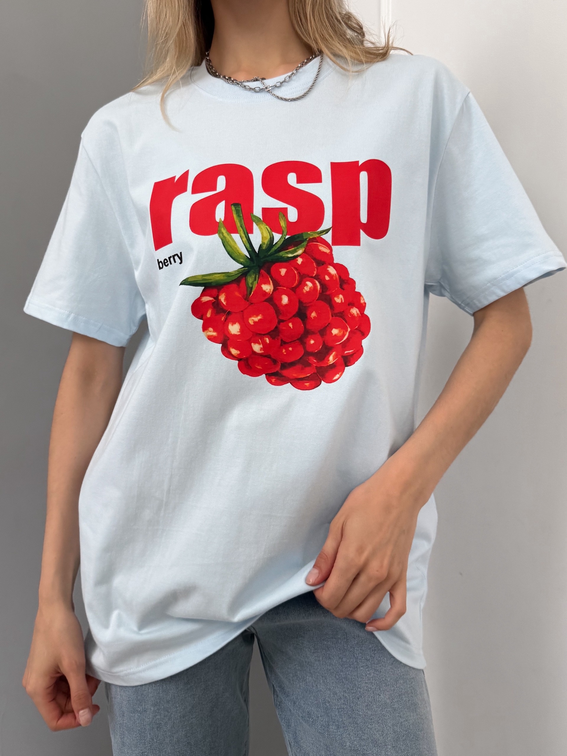 Футболка принт малина raspberry
