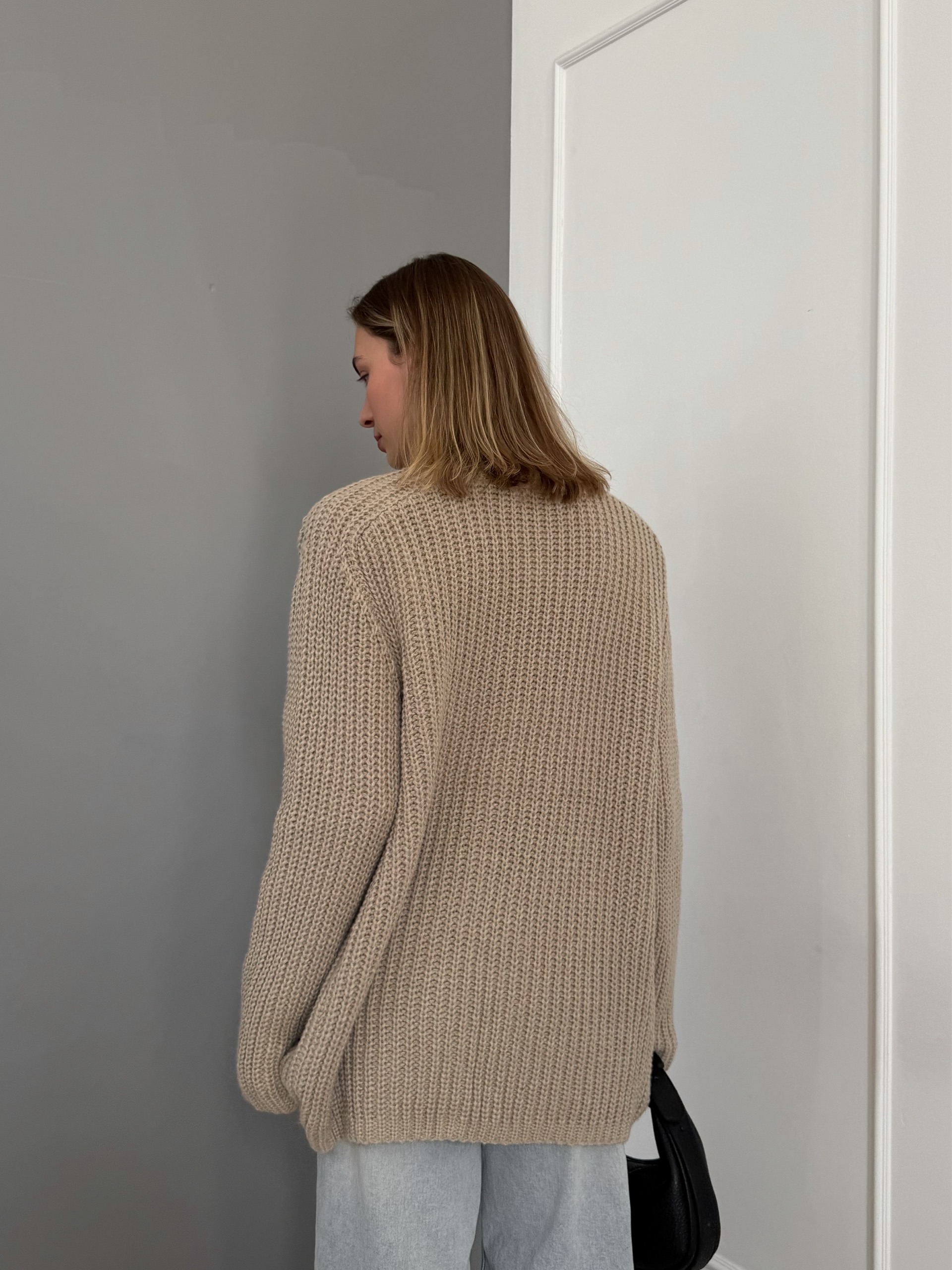 Кардиган Zara 90128 два кармана крупная вязка