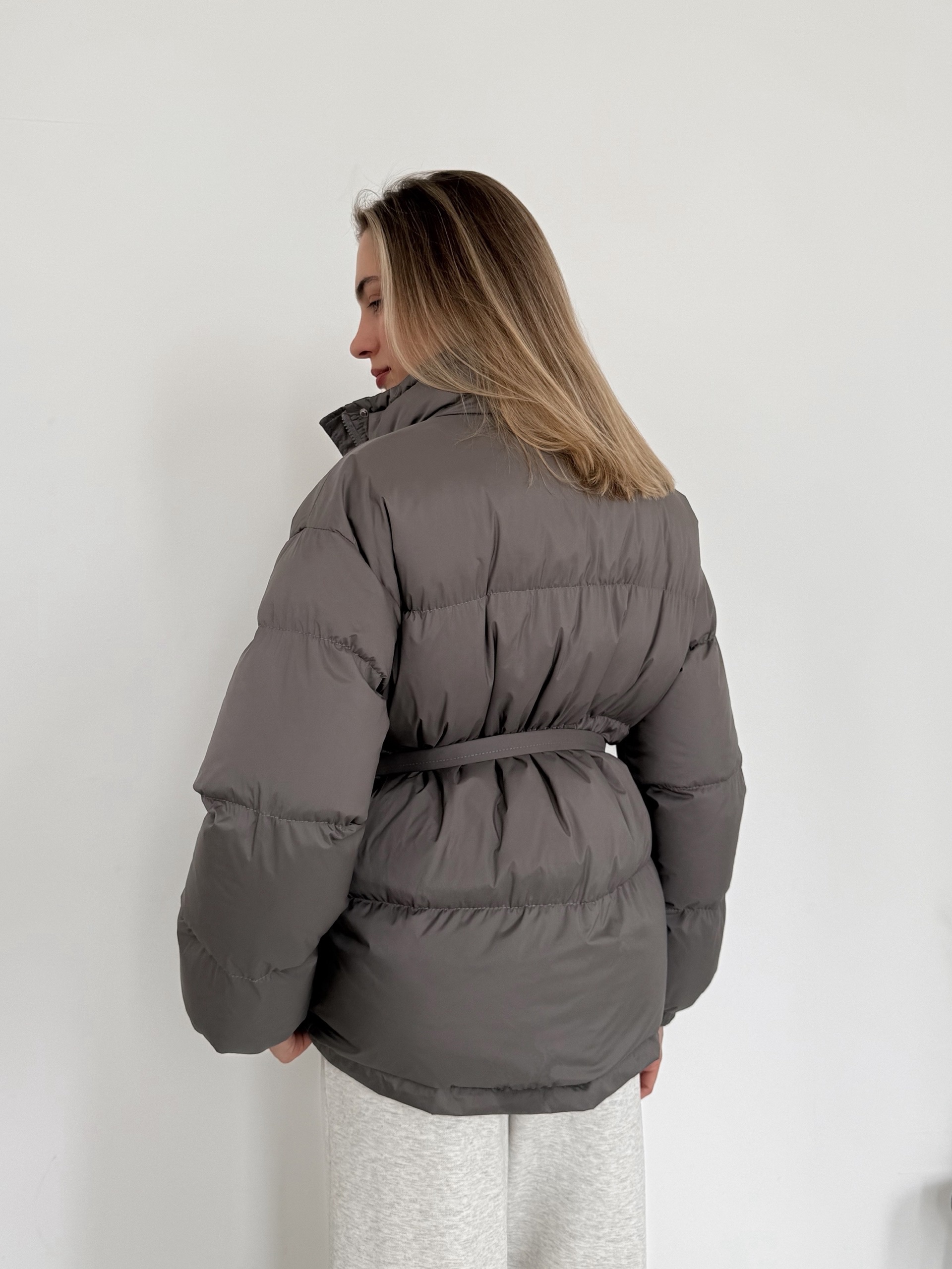 Куртка Hlkodo 2920 с поясом без капюшона