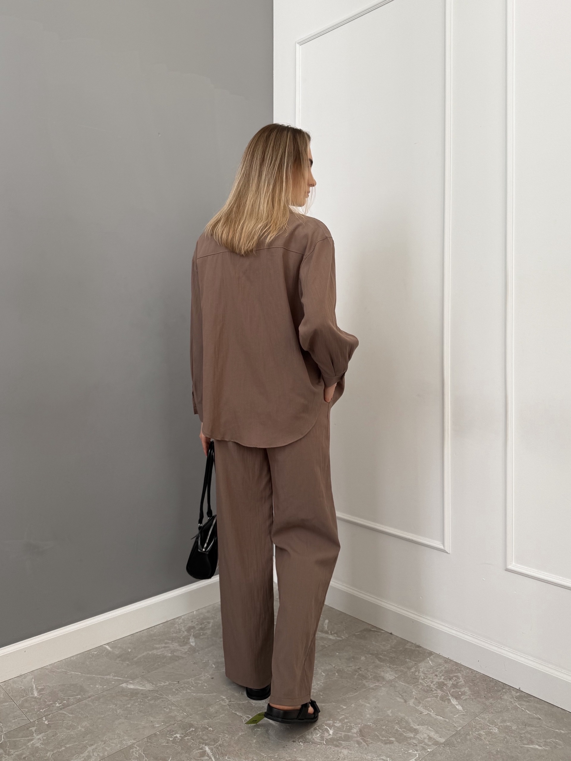 Костюм Tina рубашка+кюлоты однотон