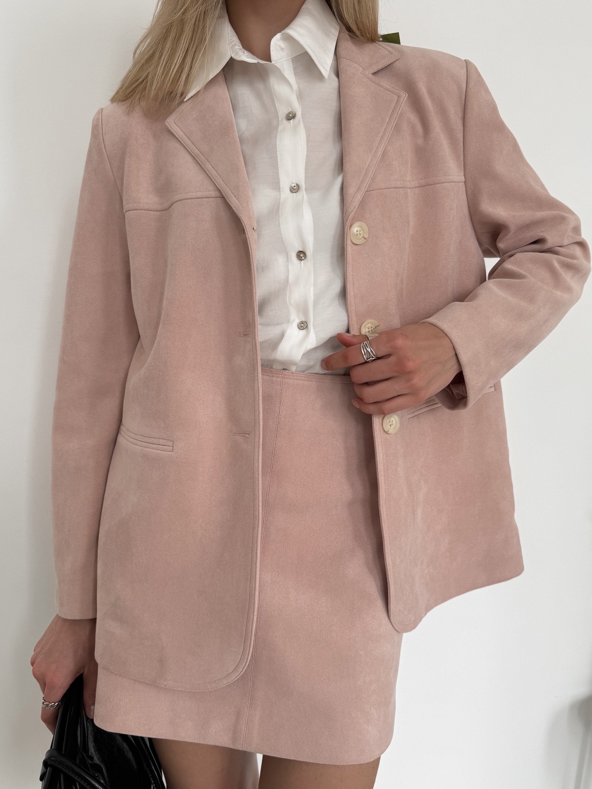 Костюм Fashion замша жакет+юбка мини
