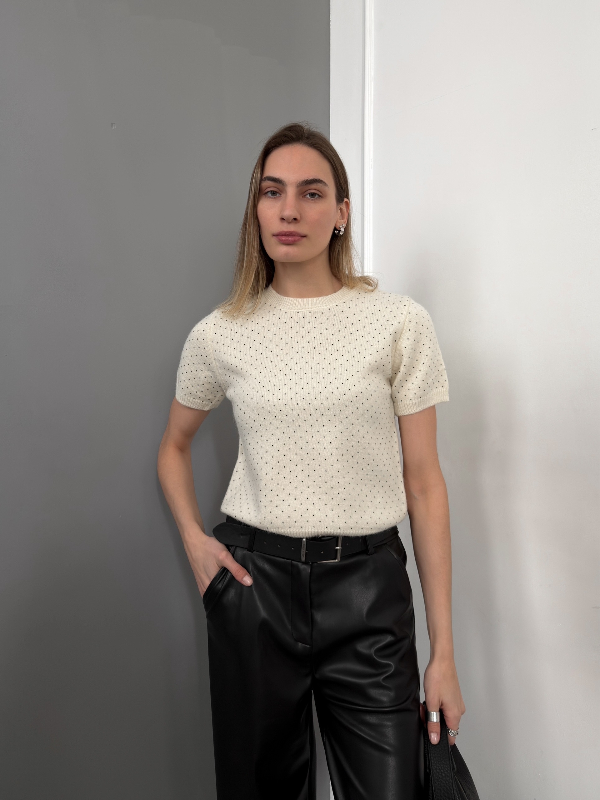 Футболка-джемпер в горох