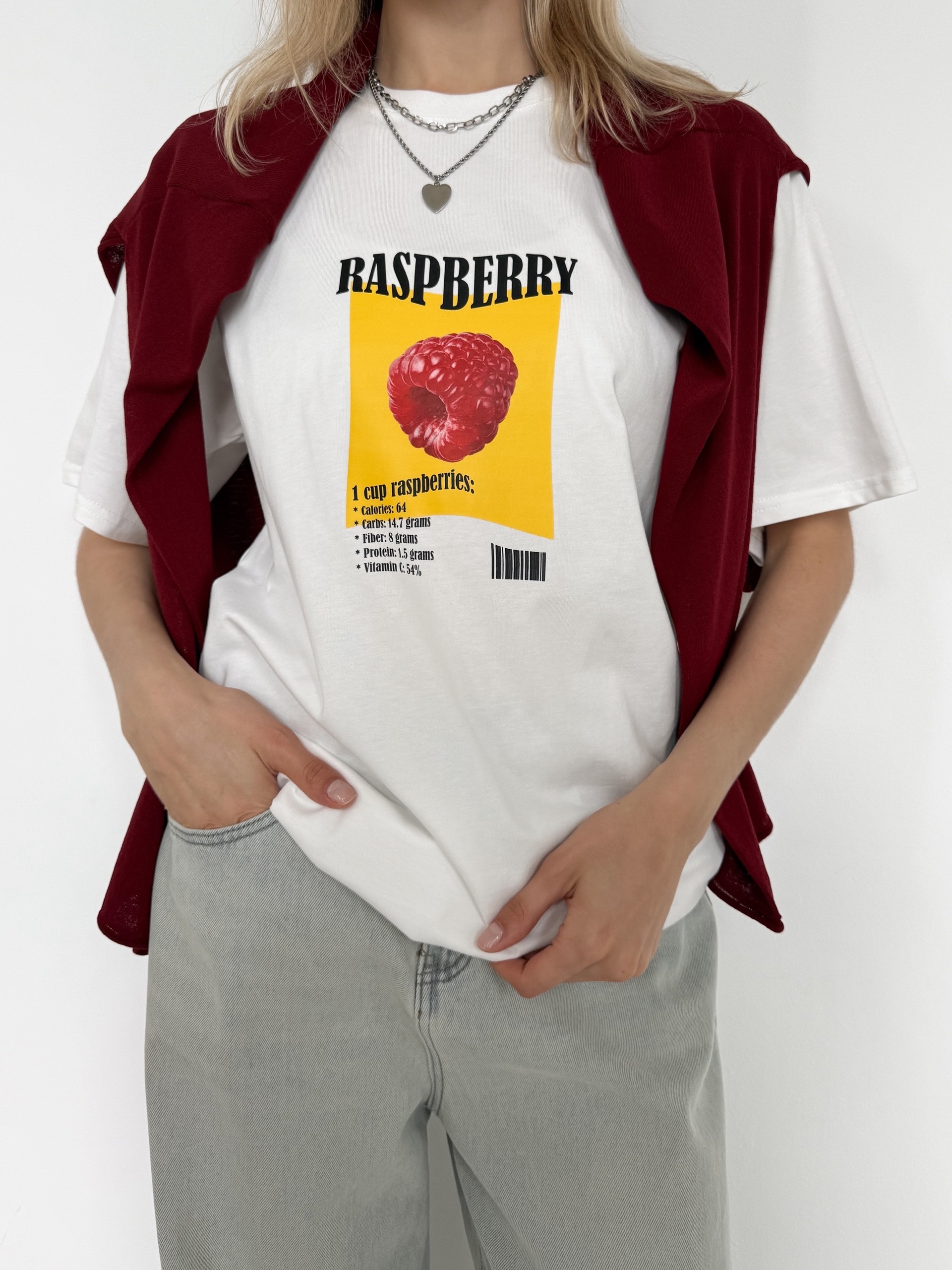 Футболка Korea надпись raspberry