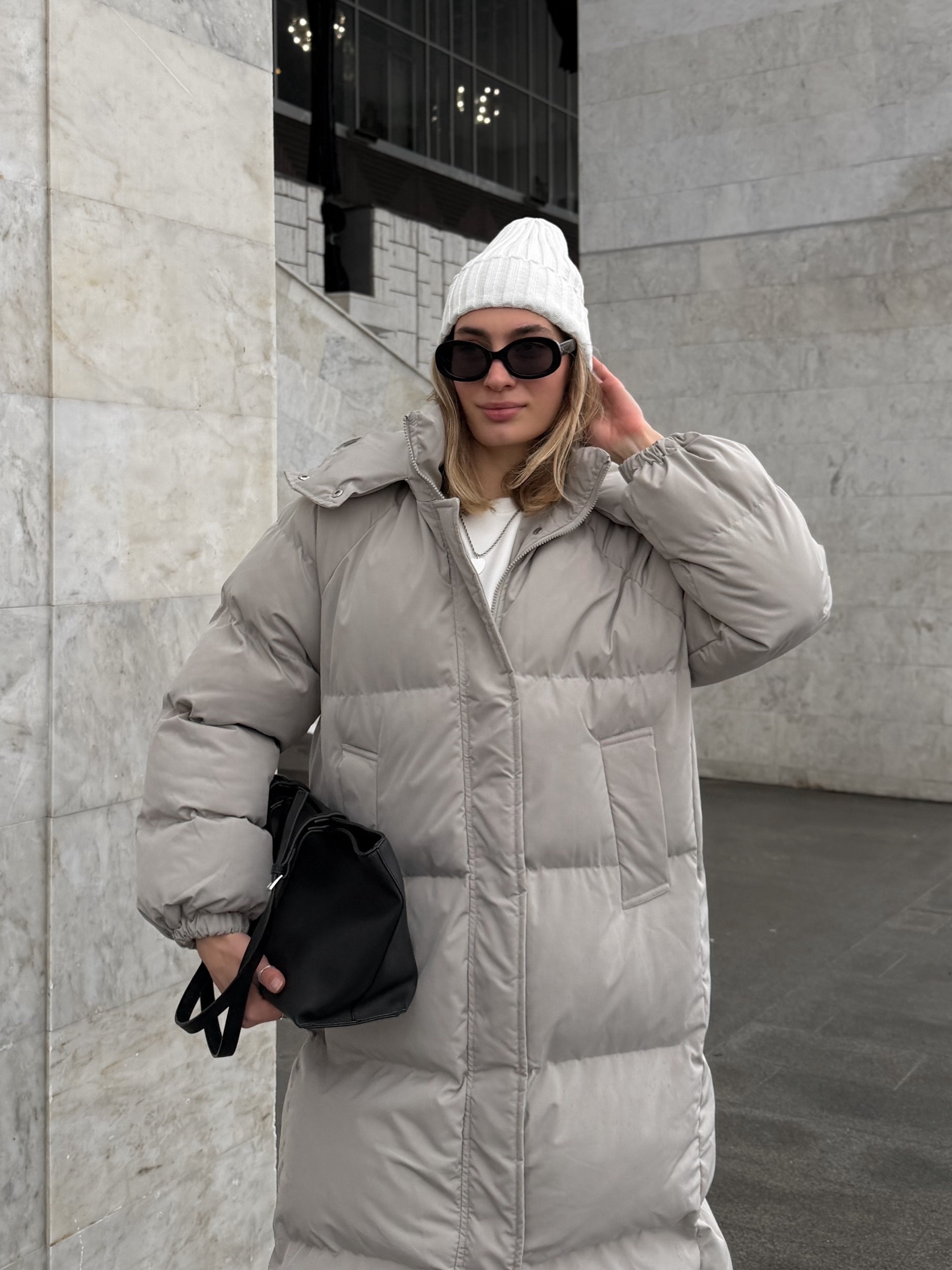 Куртка Cosmic 8939 длинная матовая с капюшоном