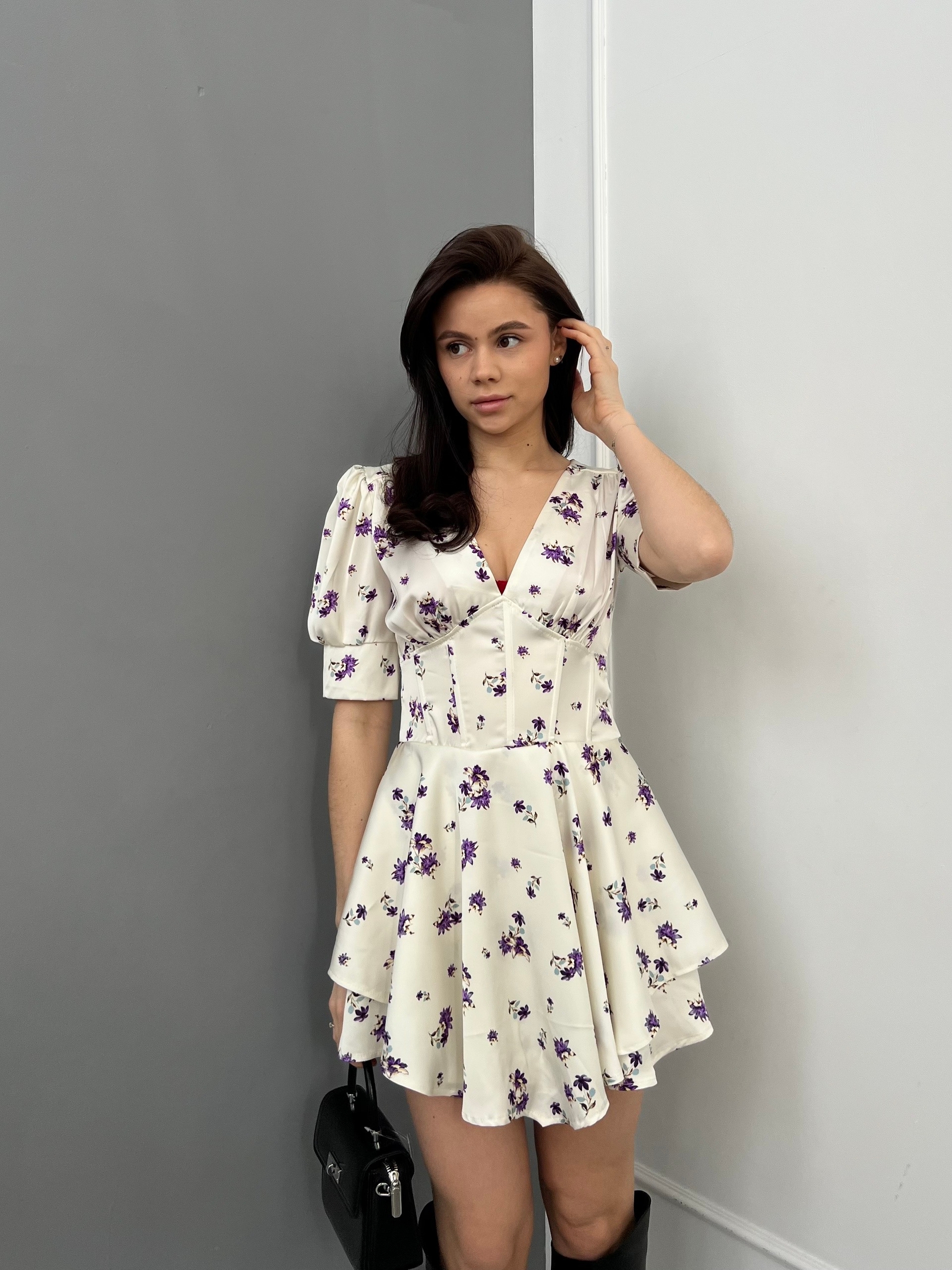 Платье-комбинезон Perfemme цветы атлас