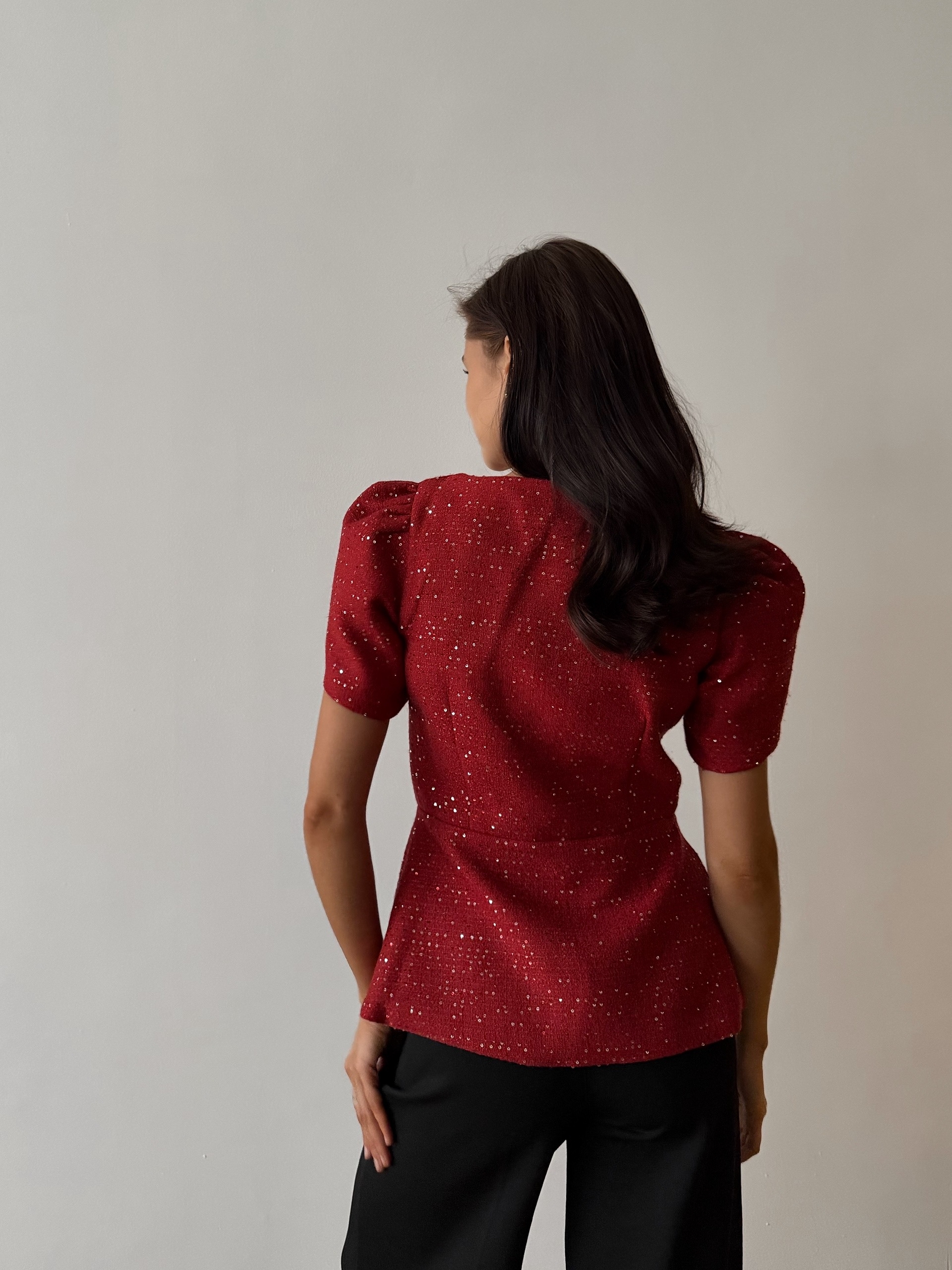 Блуза Ifer на пуговках+паетки+ремень