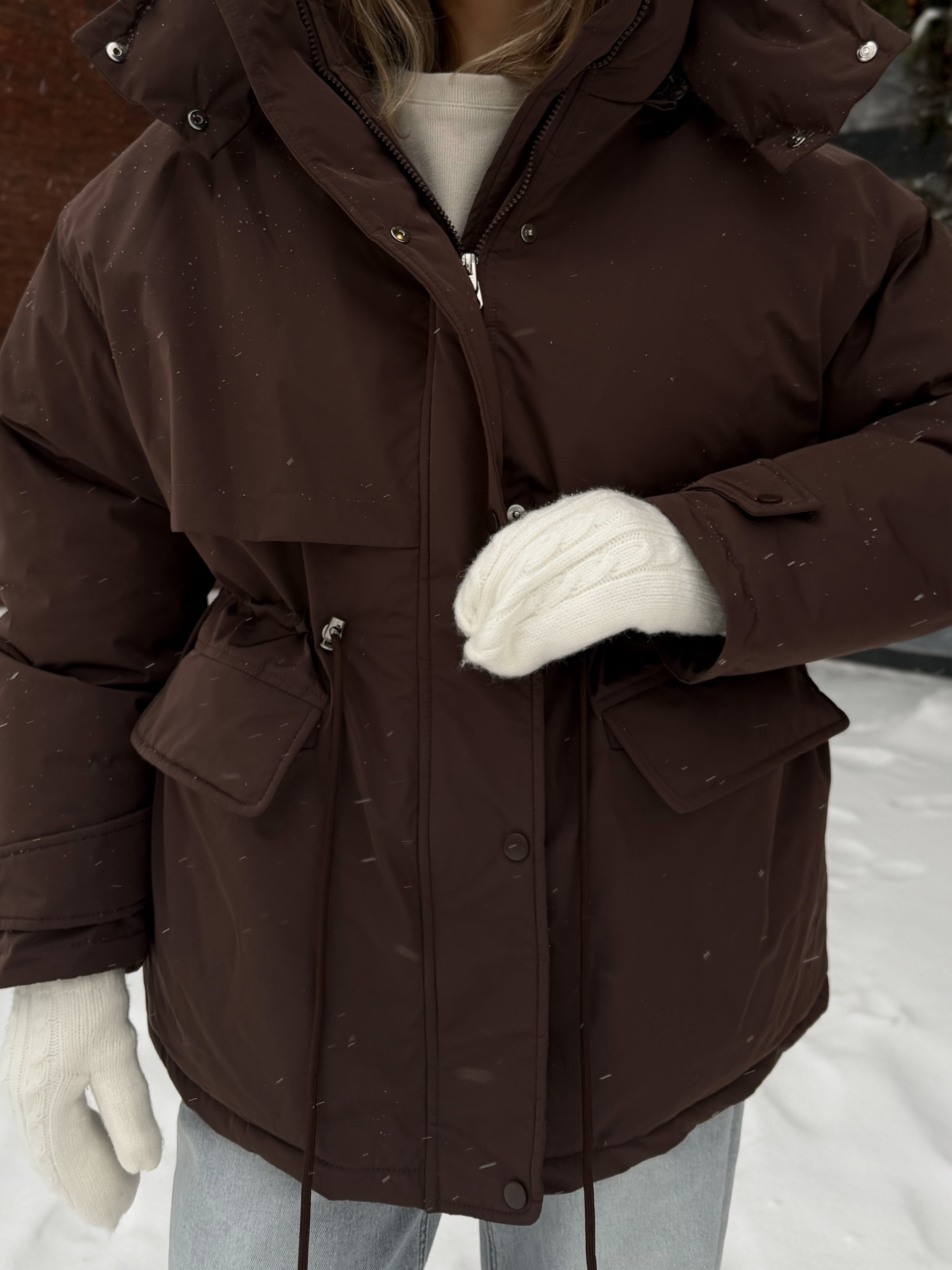 Куртка W616 затяжка на талии