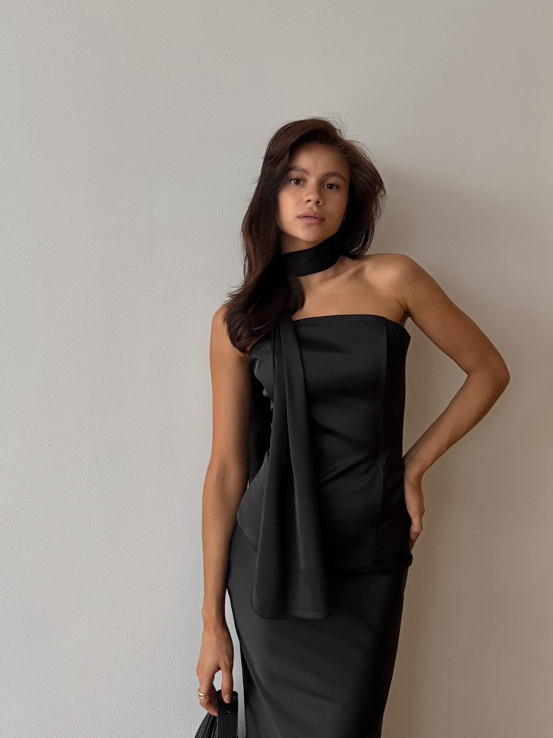 Костюм Tyga корсет на шнуровке+юбка+шарф