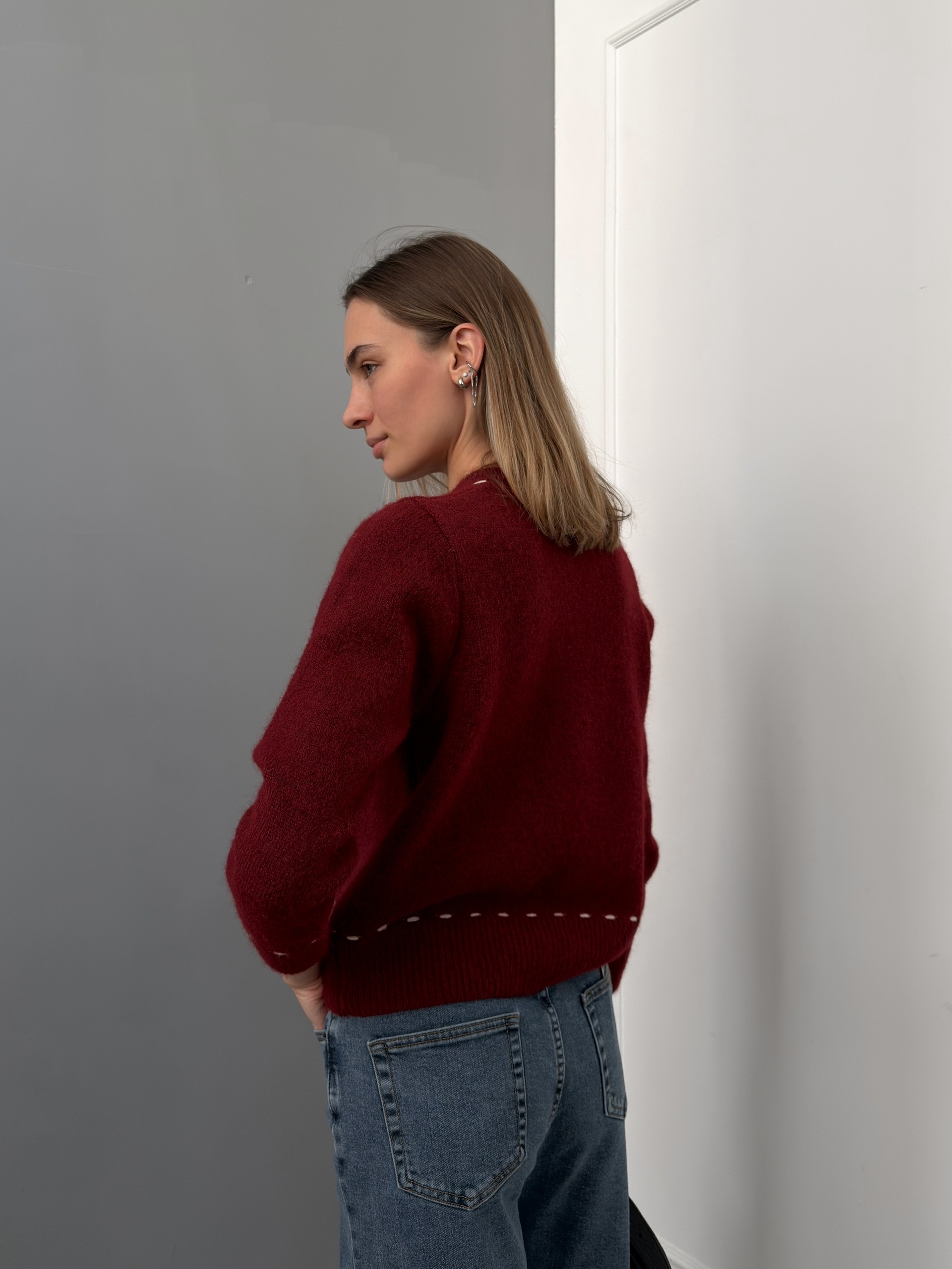 Кардиган на пуговках+грибочки