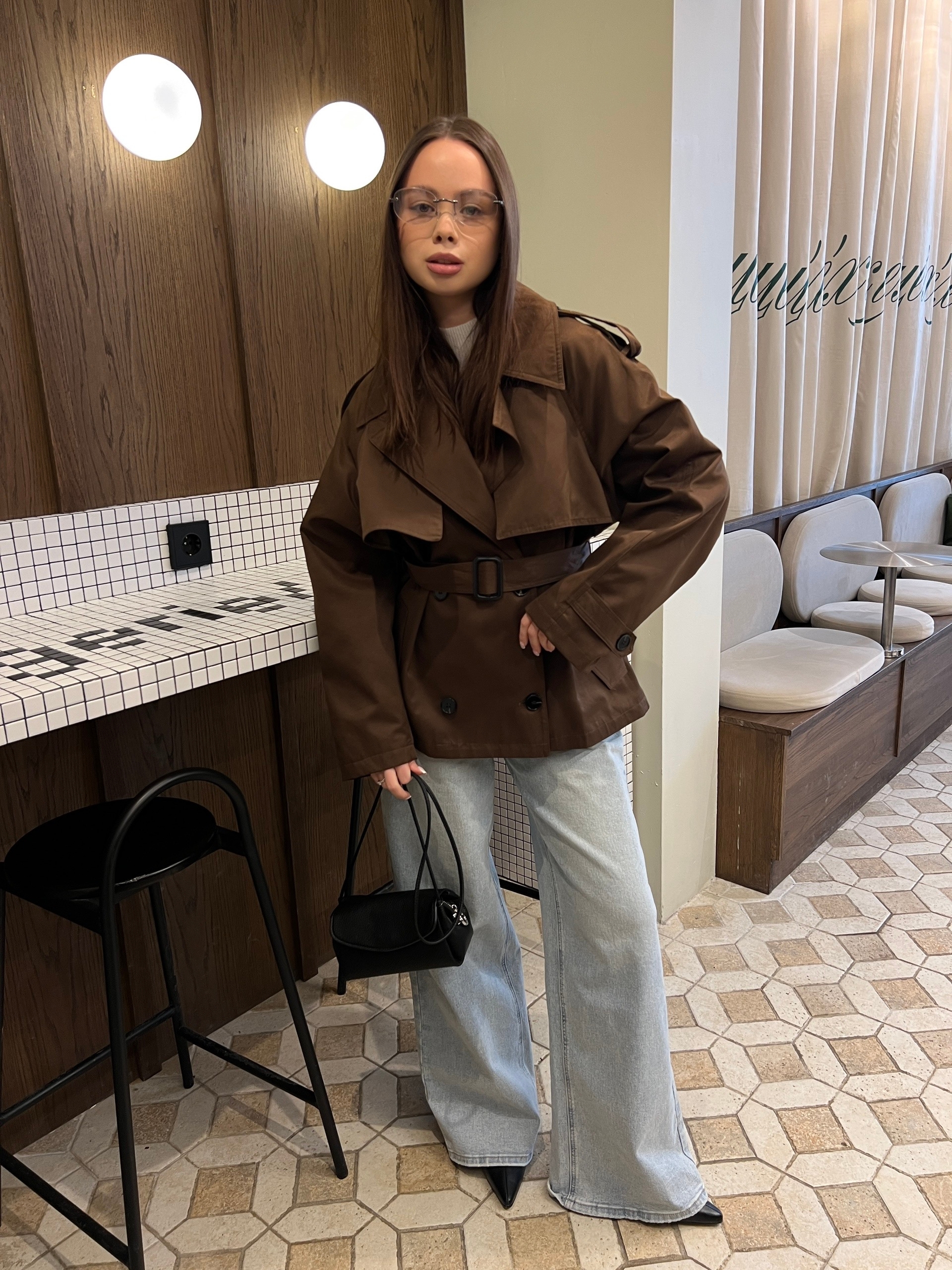 Тренч W 9396 укороченный