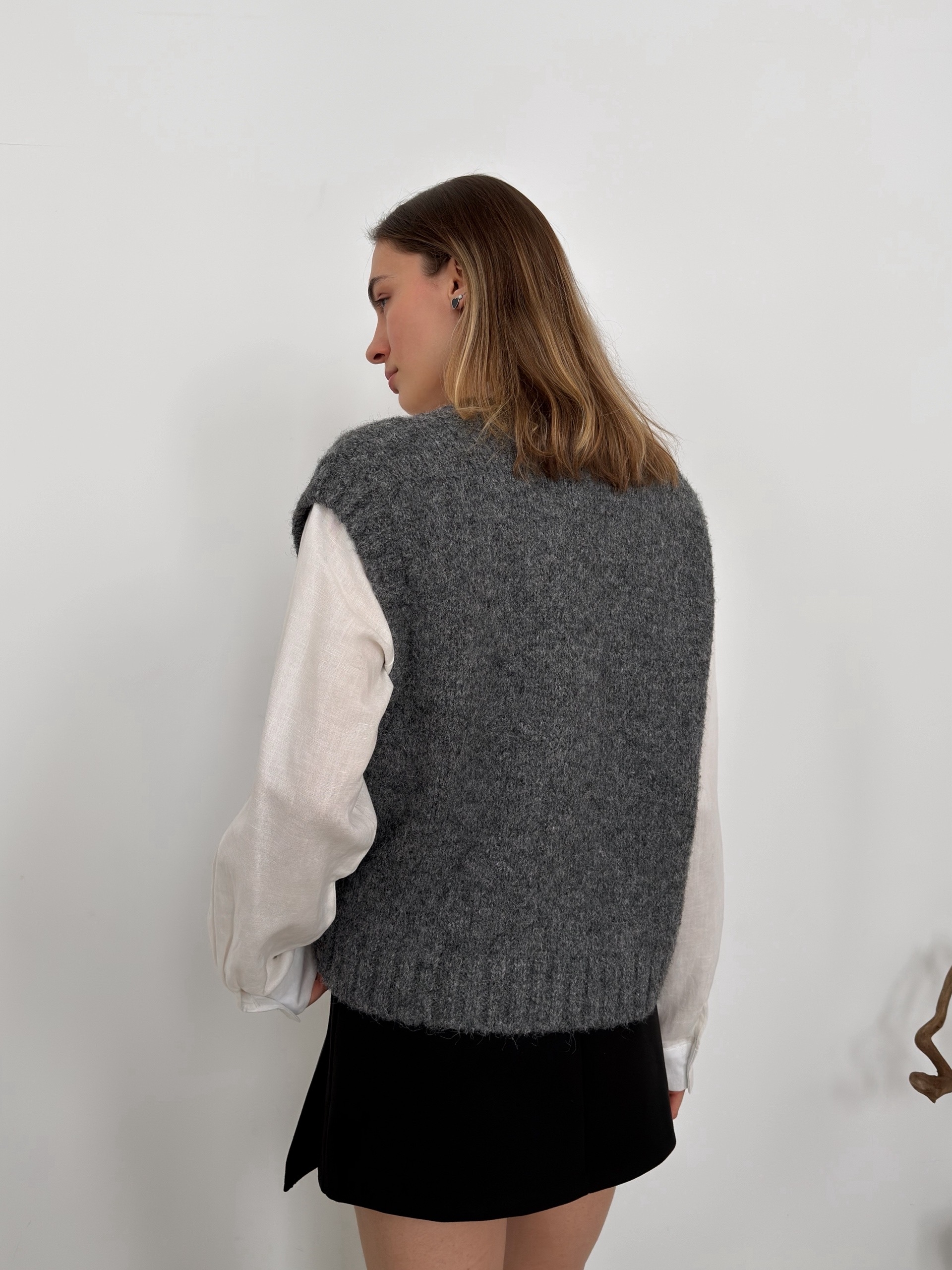 Жилетка Jiaohan М1255 крупная вязка