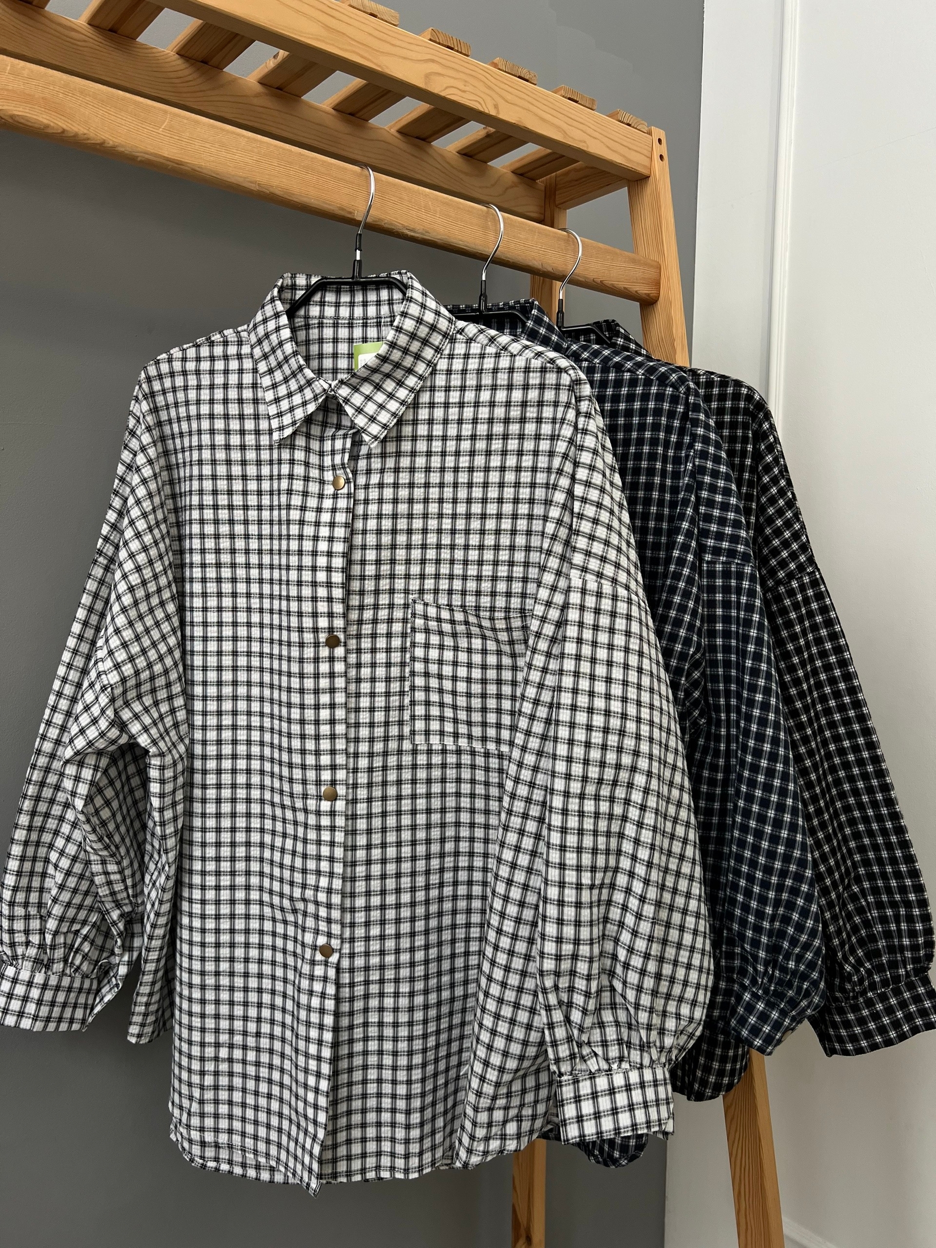 Рубашка LanLan 9259 мелка клетка