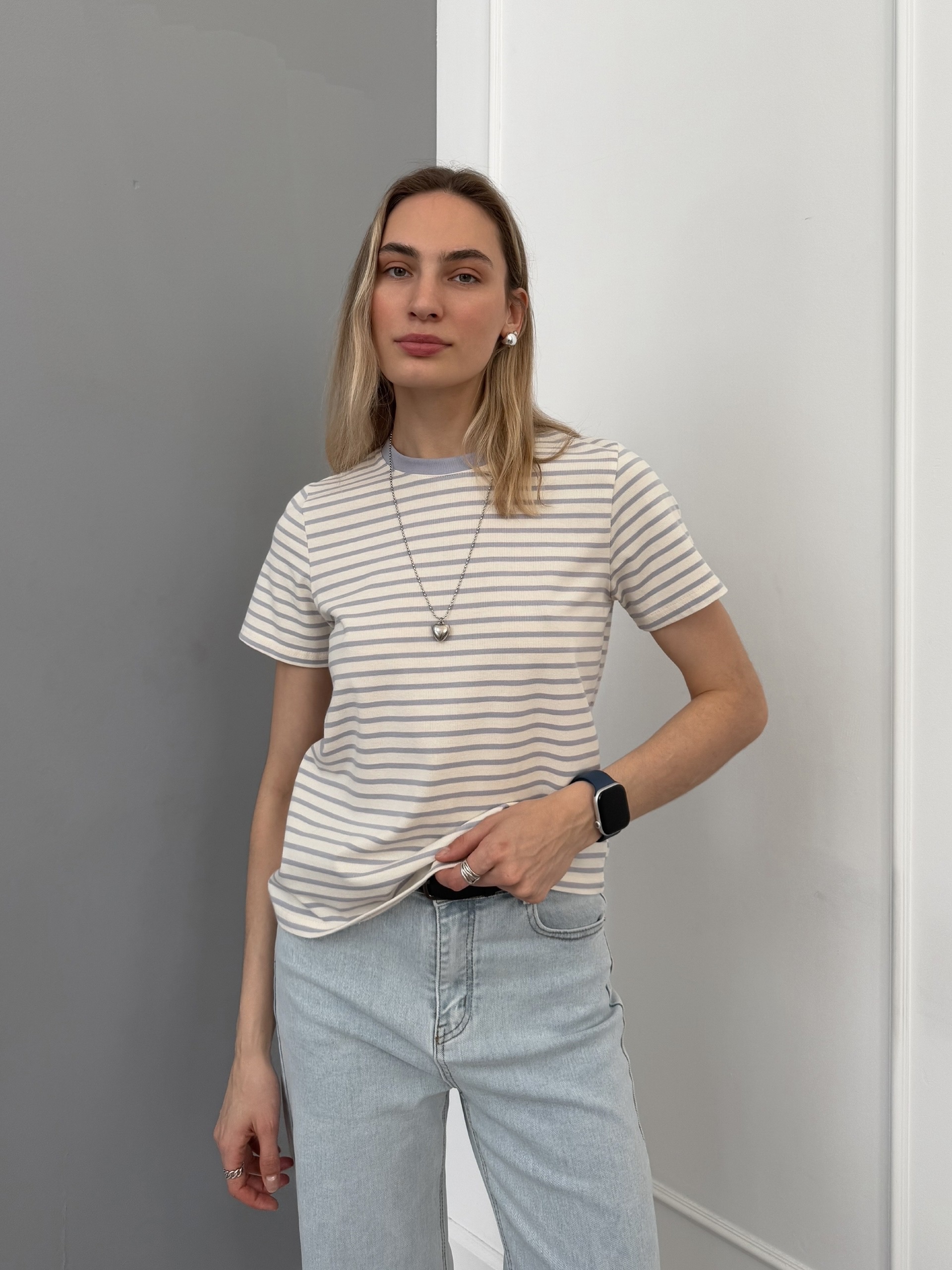 Футболка A.Studio 8355 в полоску
