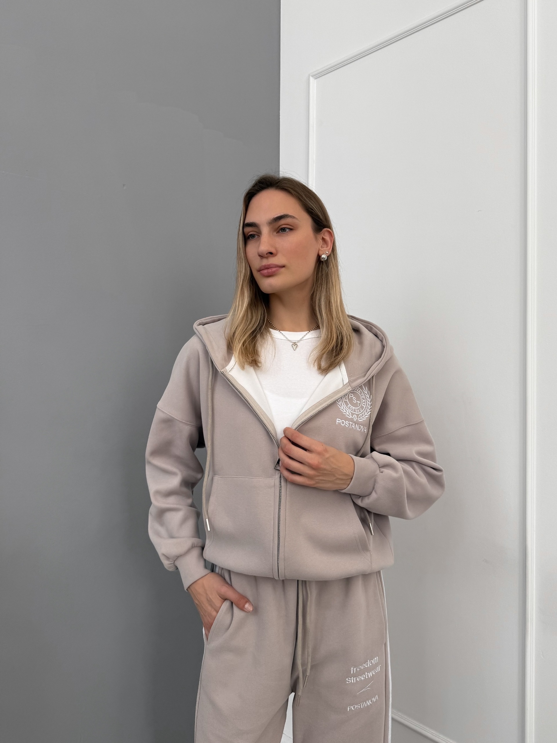 Костюм postanova 3350 худи на замке полоска
