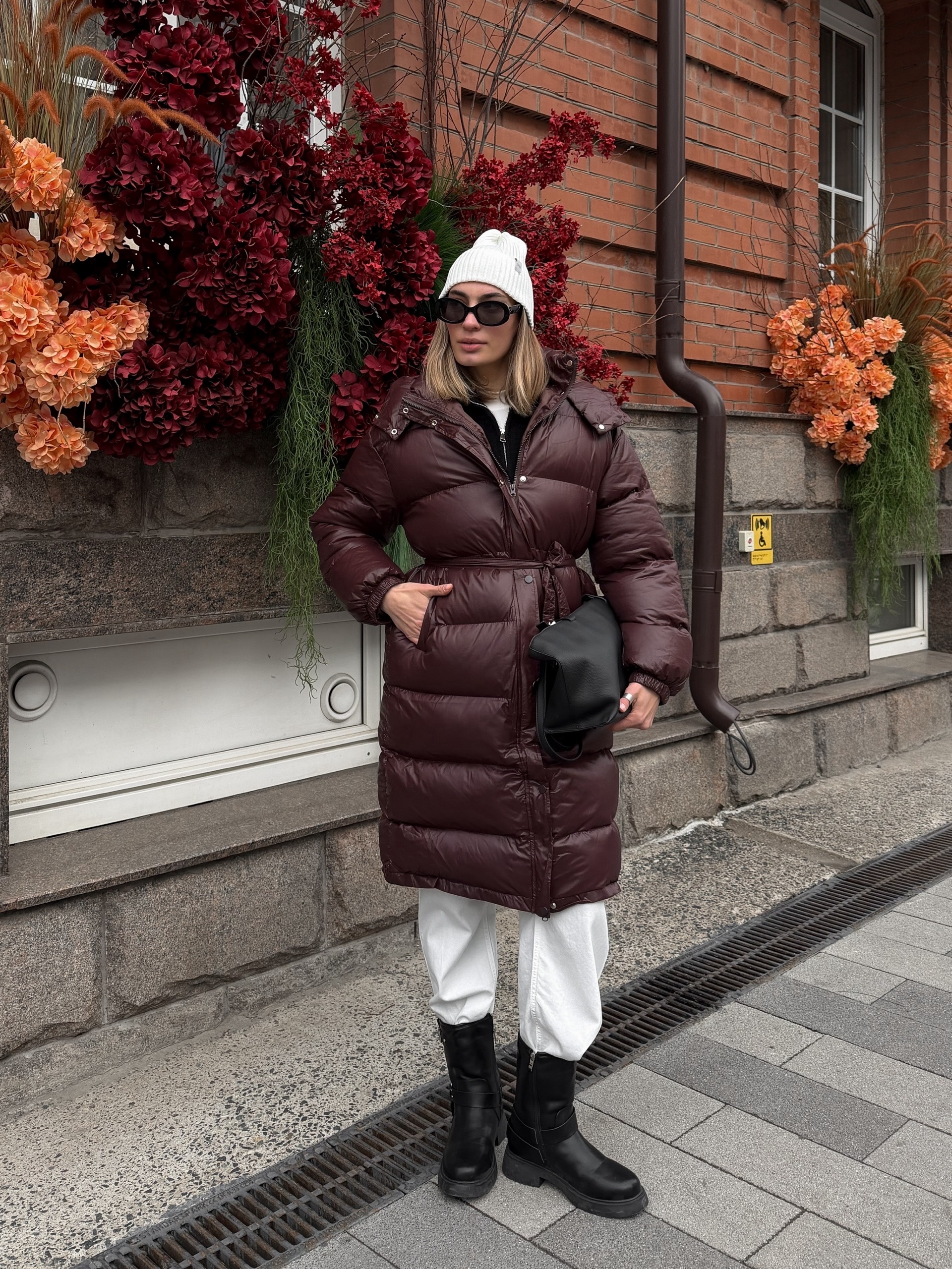 Куртка 9:30 5709 длинная глянец с капюшоном