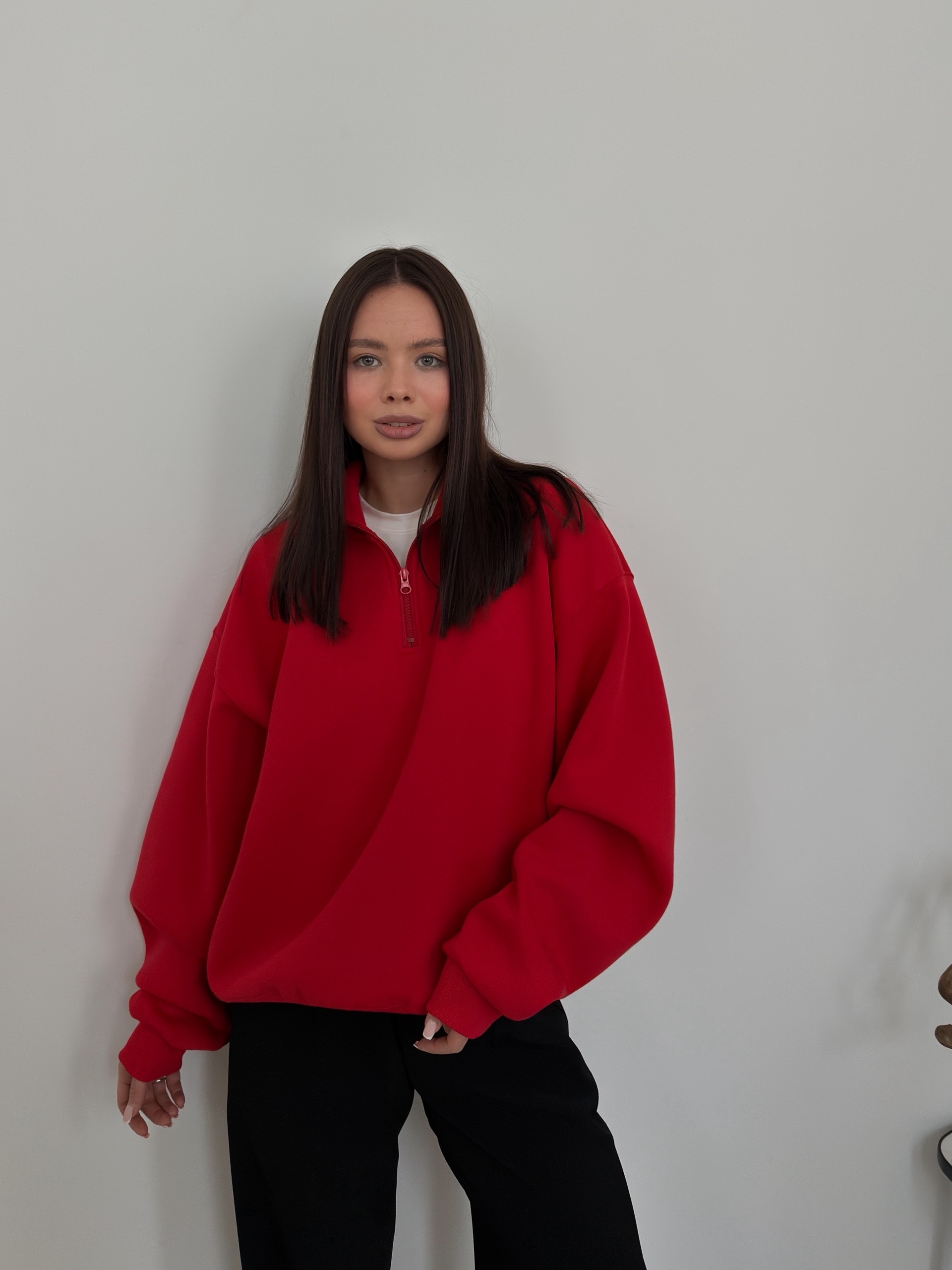 Свитшот 33Code 908 ворот на молнии флис