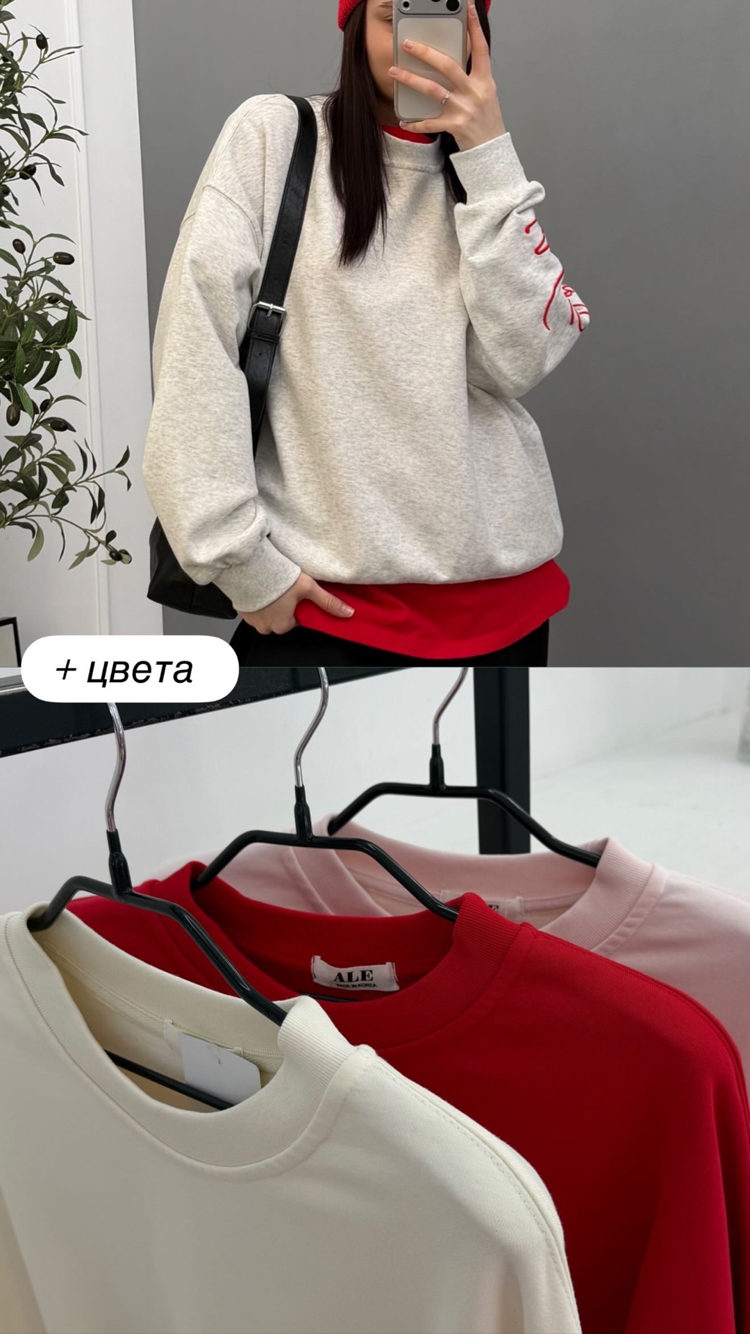 Свитшот Ale 31153 на рукаве надпись