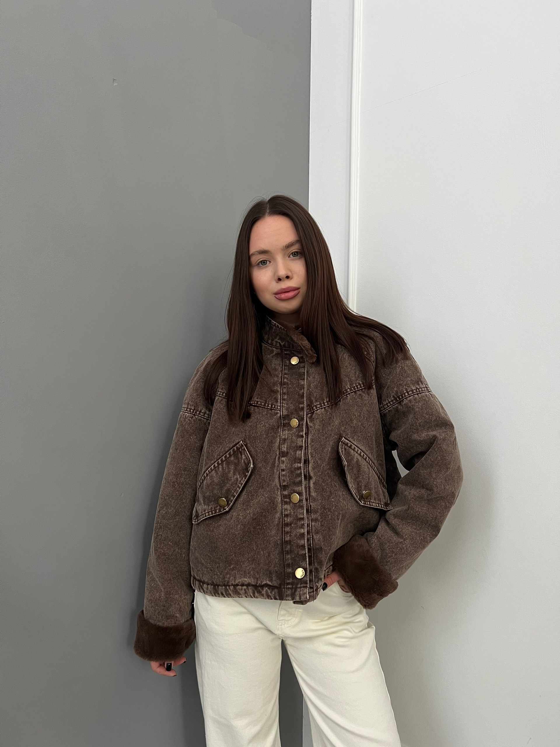 Джинсовая куртка теплая 6617 LLJ