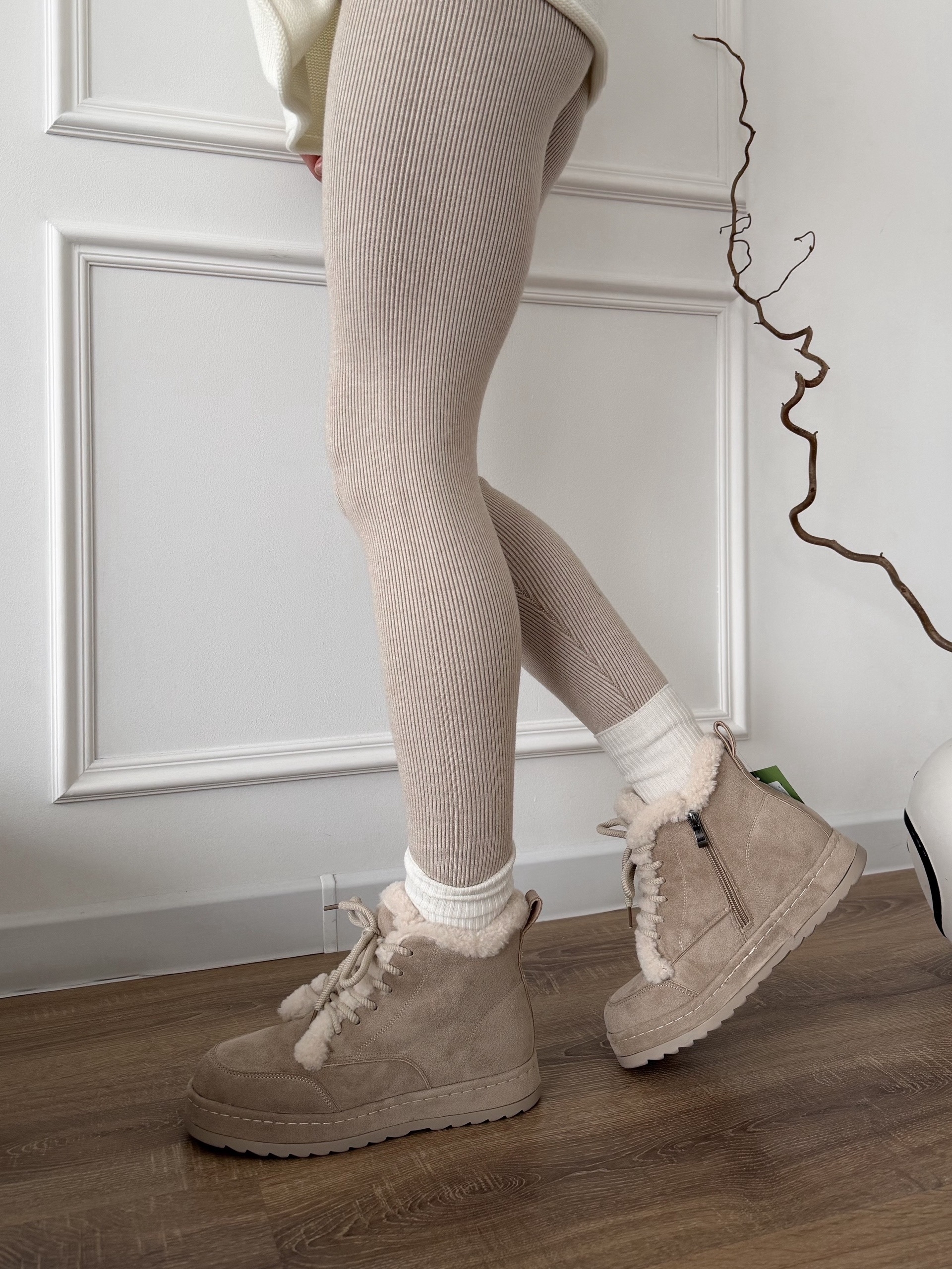 Ботинки Perfect B329 вставка меховая шнуровка