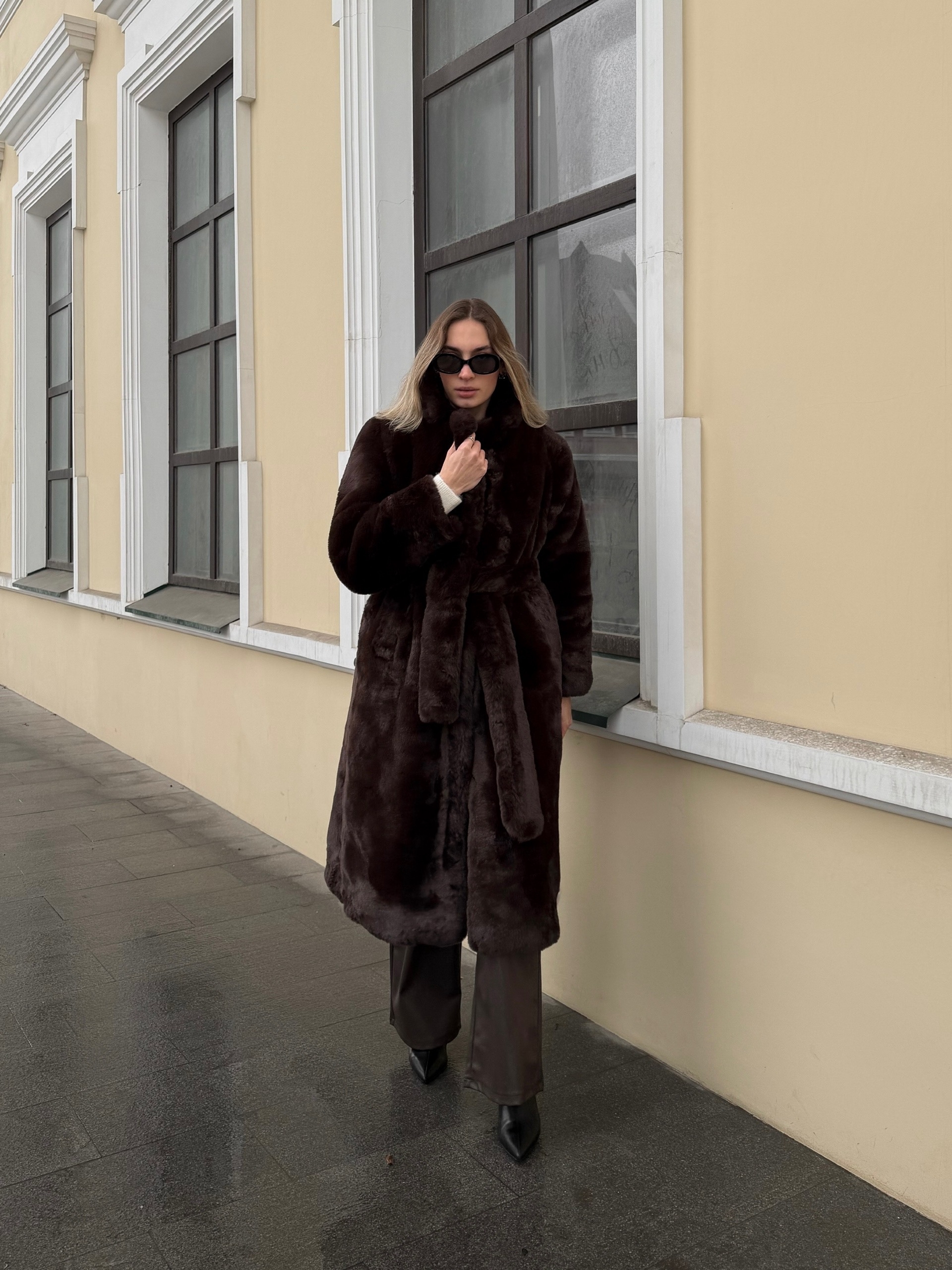 Шубка Cherry длинная на кнопках