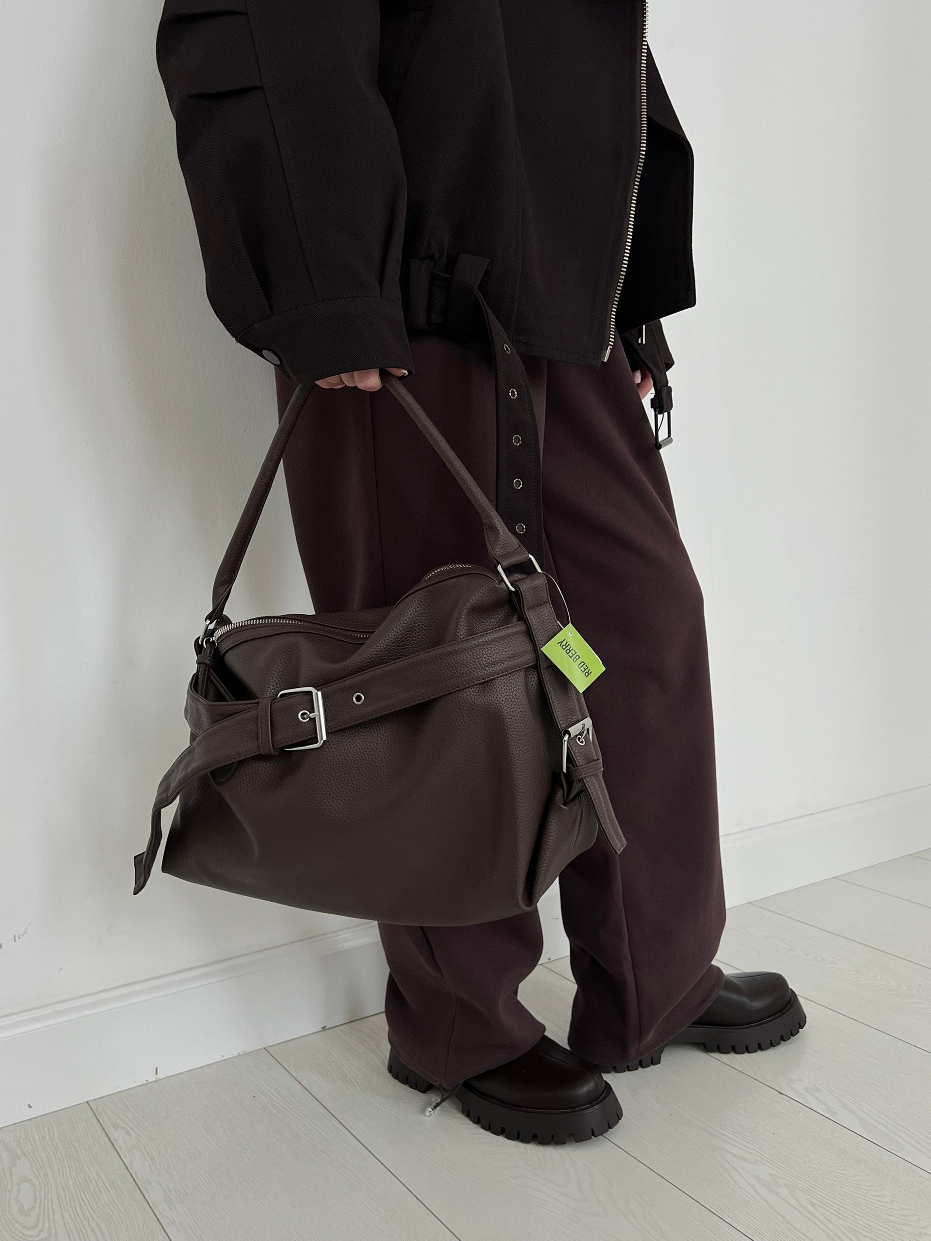 Сумка 85159 кожа декор ремень