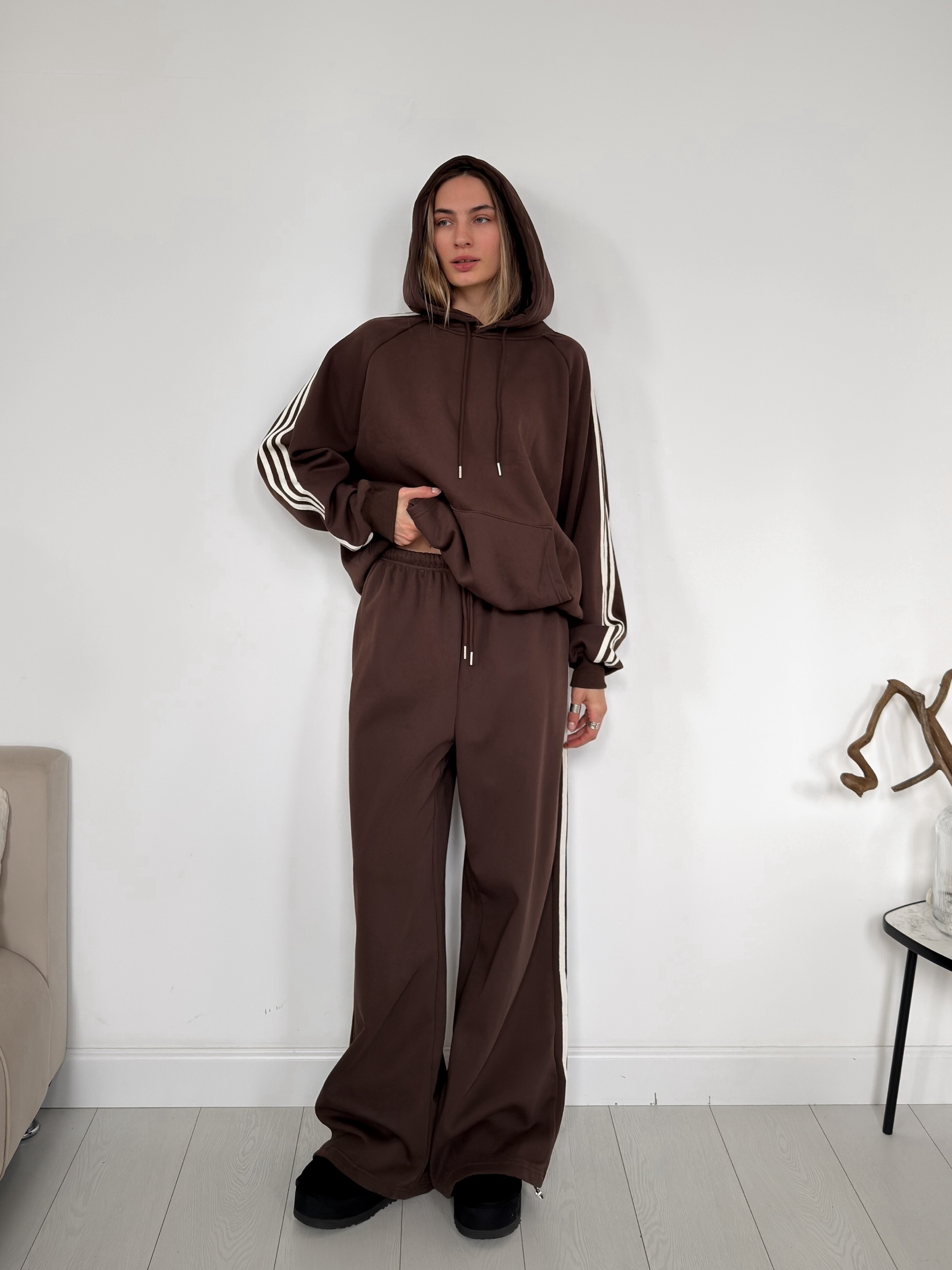 Костюм R Studio 9848 толстовка+брюки три полоски