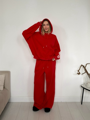 Костюмы - Костюм R Studio 9848 толстовка+брюки три полоски