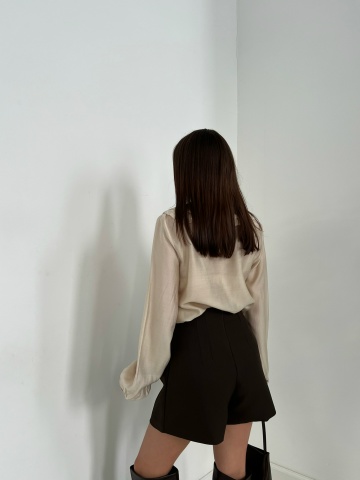 Блуза Miss diva 2679 рюши атлас