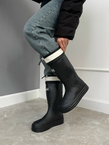 Сапоги M3-3 резиновые мат затяжка белая