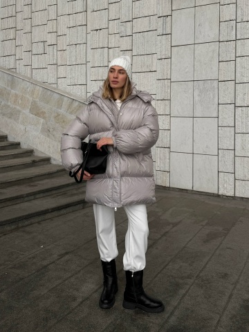 Куртки - Куртка W5920 прямая средняя длина