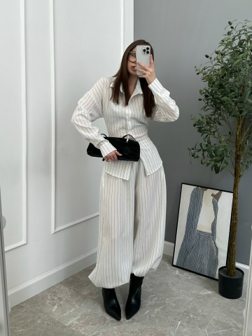 Костюм TRENDY рубашка+брюки в полоску