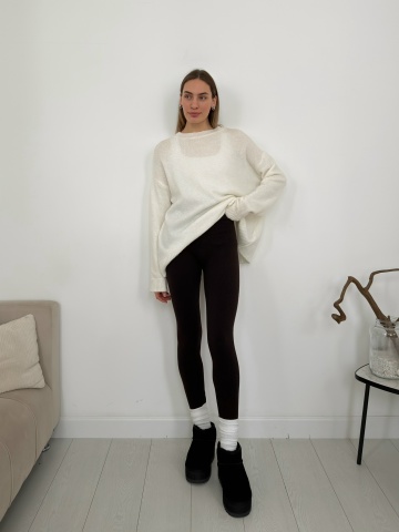 Лосины W300 в рубчик мех