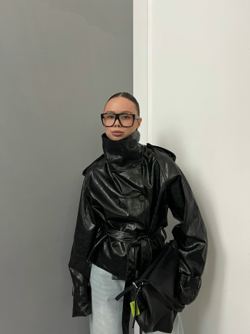 Тренч H 290 кожа укороченный