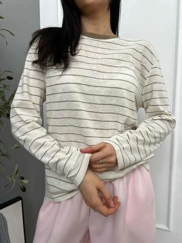 Лонгслив XMJ 2607 в полоску