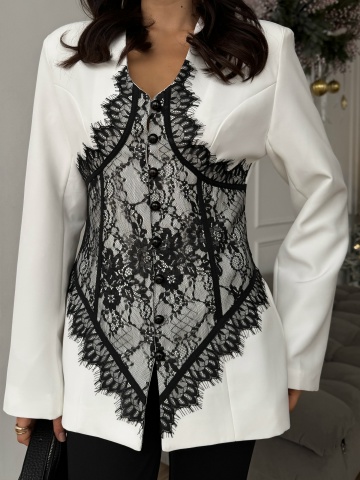 Пиджаки - Жакет Azi декор корсет кружево