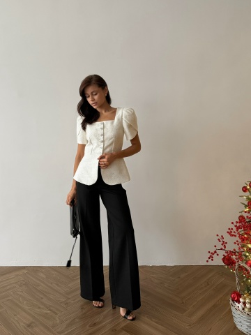 Рубашки, блузки - Блуза Ifer на пуговках+паетки+ремень