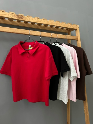 Футболки - Поло Korea 21506 на пуговках с коротким рукавом