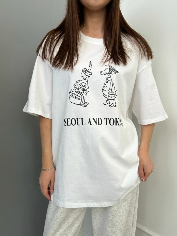 Футболка WT две собачки seoul and tokyo