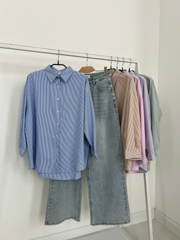 Рубашки, блузки - Рубашка в полоску BG fashion