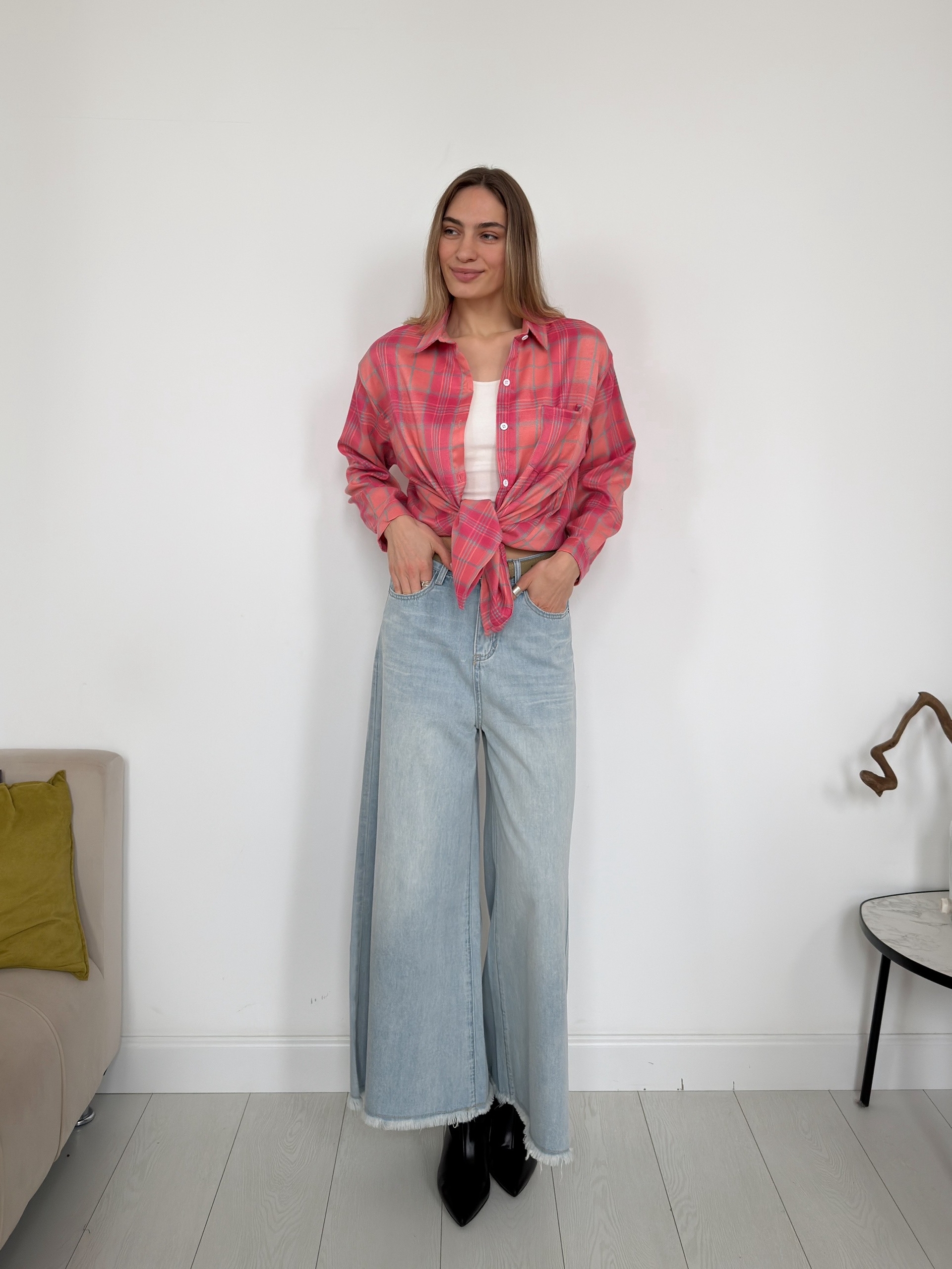 Рубашка клетка manjian 3580