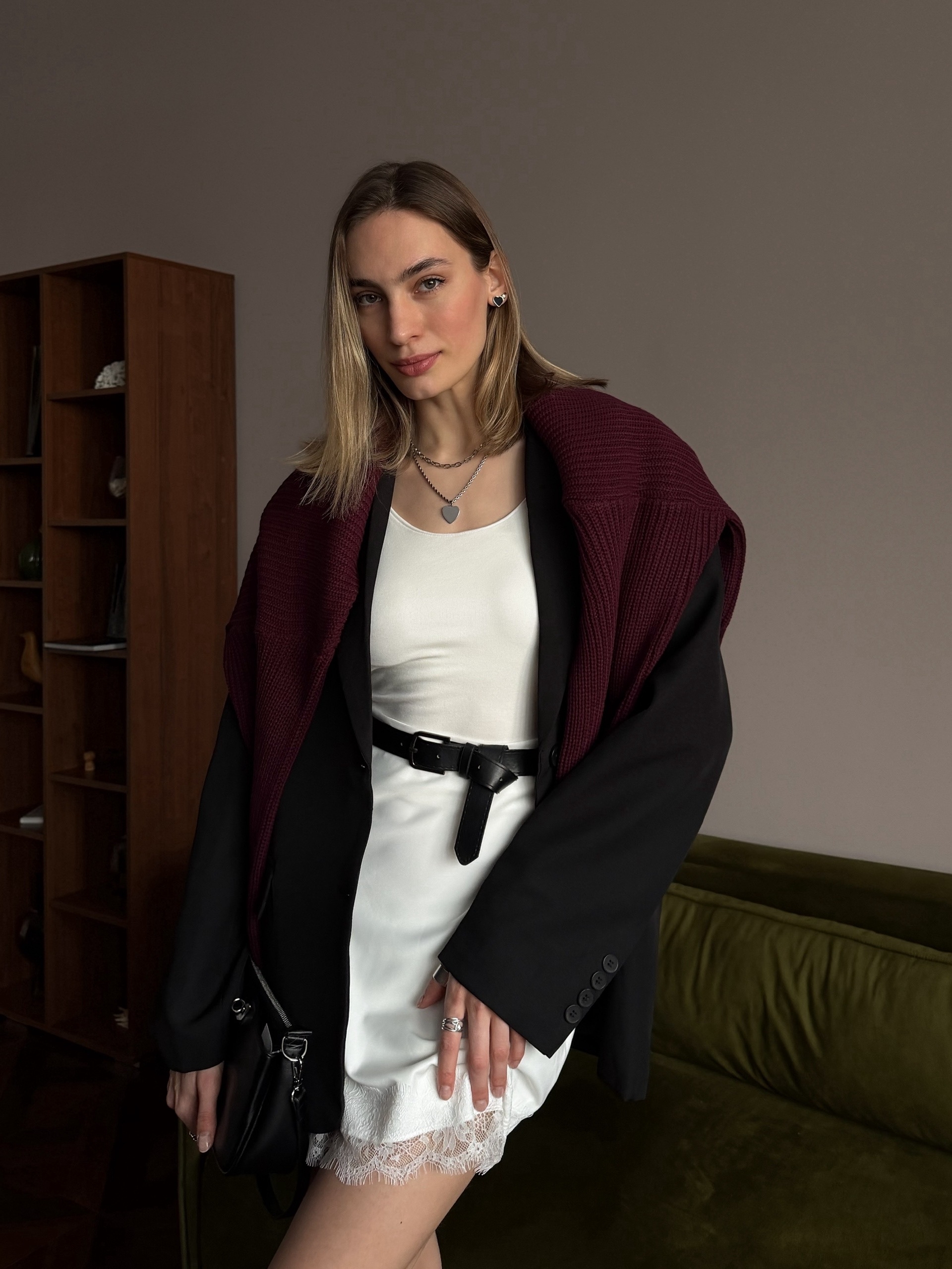 Юбка шелк Astudio 952 мини с кружевом